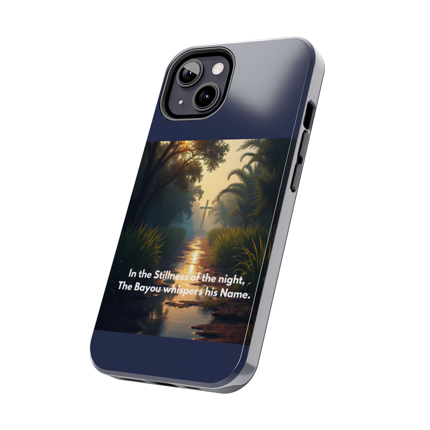 Bayou Cross Phone Case — "In the Stillness of the Night, The Bayou Whispers His Name"