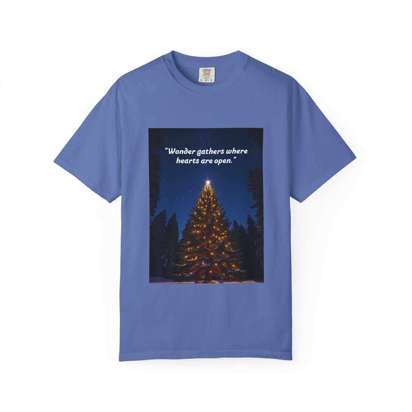 Garment-Dyed T-Shirt with Inspirational Quote, Cozy Christmas Tee, Casual Unisex Holiday Shirt, Gift for Friends and Family, Seasonal Wear