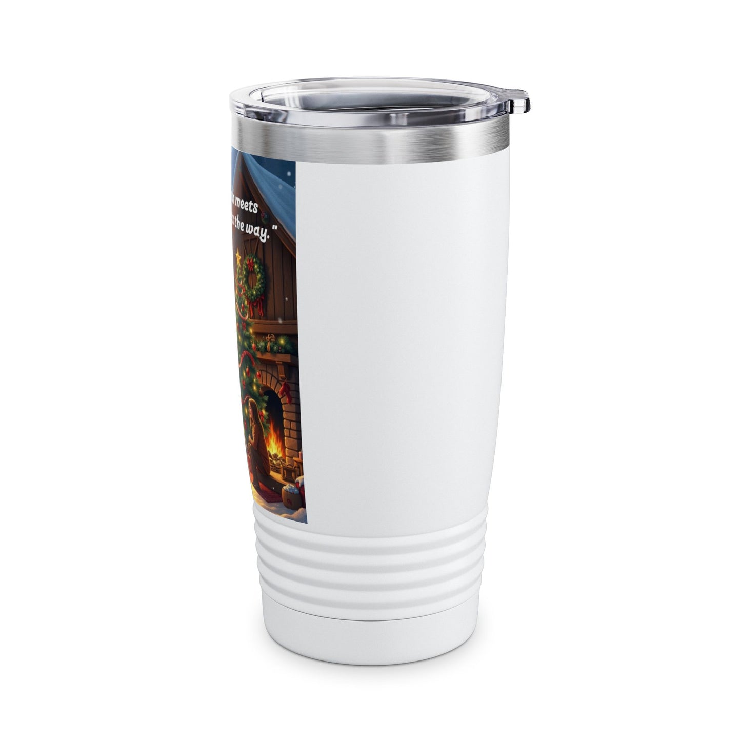 Warmth & Wonder Holiday Tumbler, 20oz Travel Mug, Cozy Drinkware Gift, Winter Seasonal Cup, Family Gathering Accessory  328