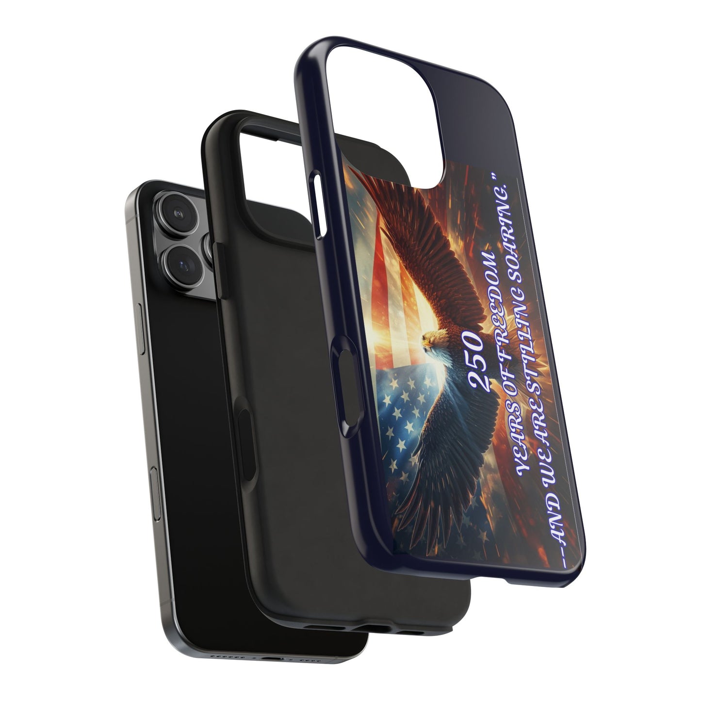 Patriotic Eagle Phone Case — "250 Years of Freedom" Durable Protective Case