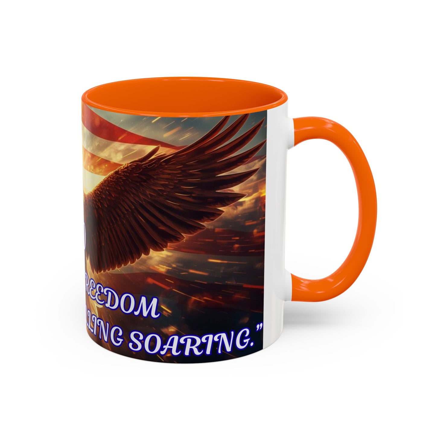 Patriotic Eagle Coffee Mug – "250 Years of Freedom" Accent 11/15oz