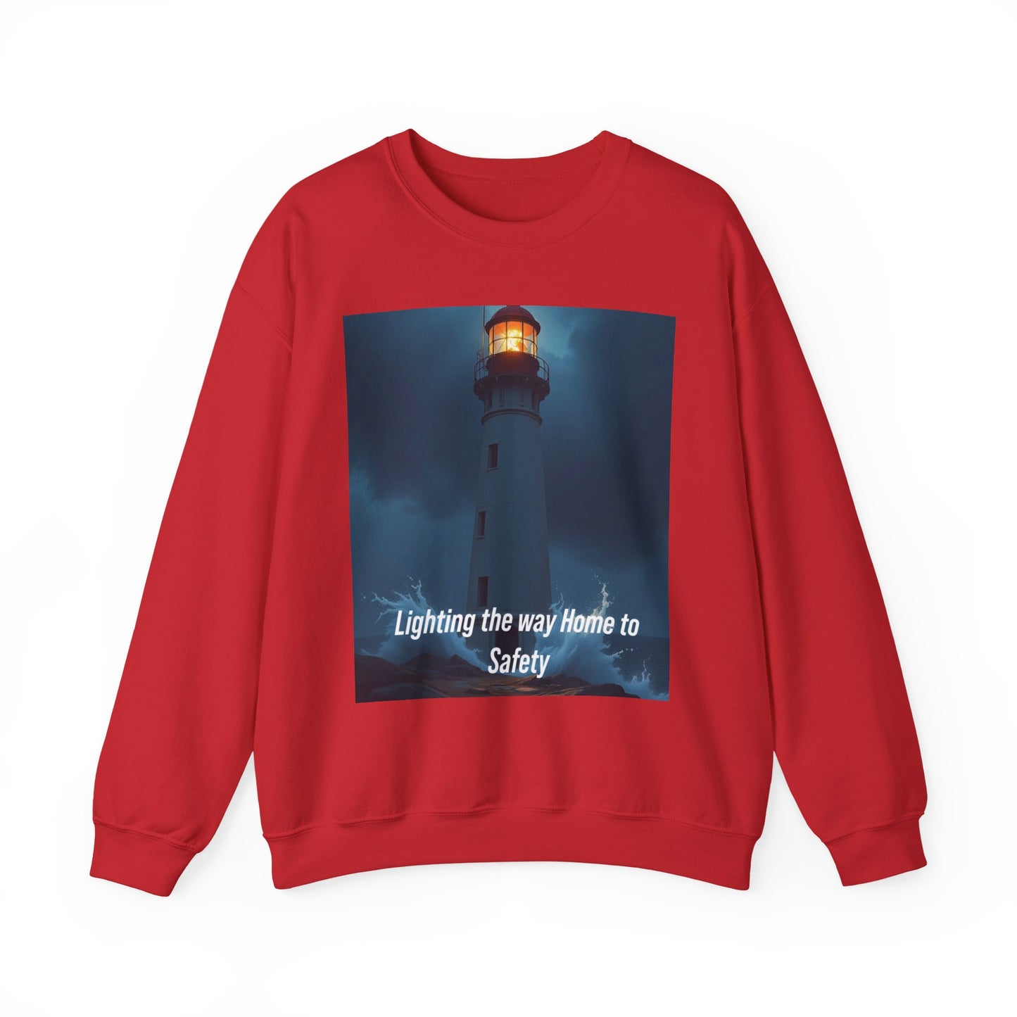 Lighthouse Crewneck Sweatshirt – "Lighting the Way Home to Safety"