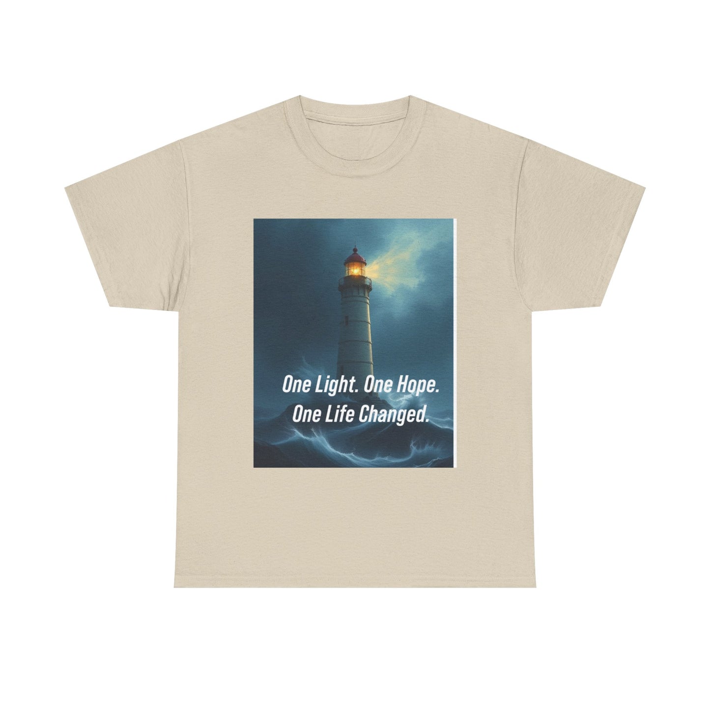 Lighthouse Tee — "One Light. One Hope. One Life Changed." Inspirational Graphic T-Shirt