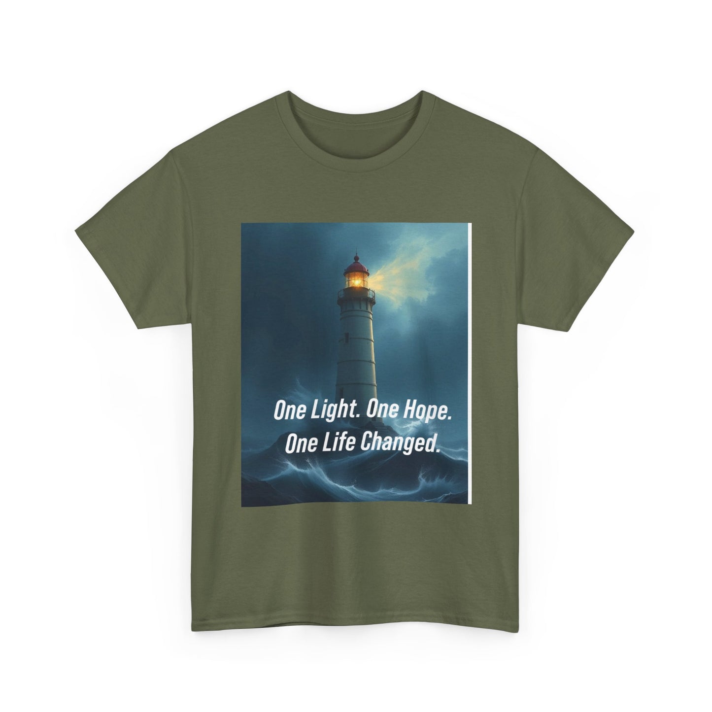 Lighthouse Tee — "One Light. One Hope. One Life Changed." Inspirational Graphic T-Shirt