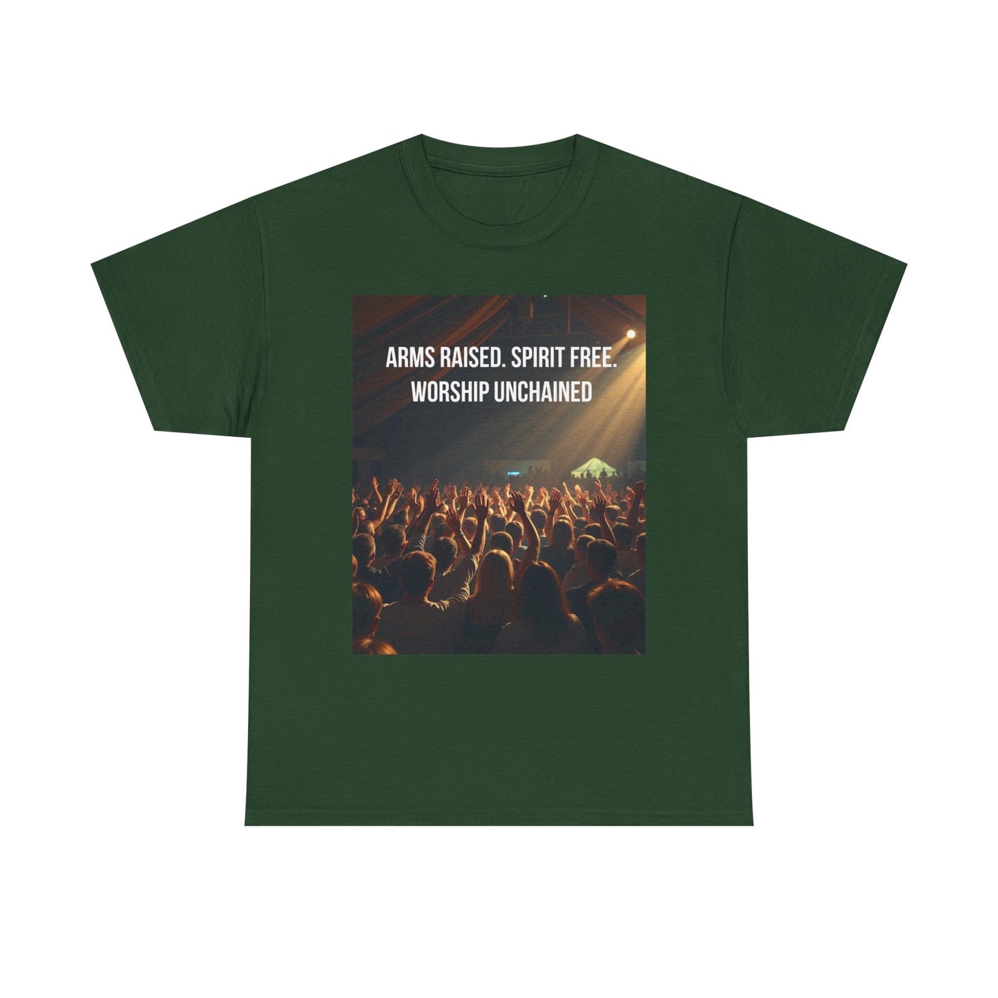 Worship Concert T‑Shirt — "Arms Raised. Spirit Free. Worship Unchained"