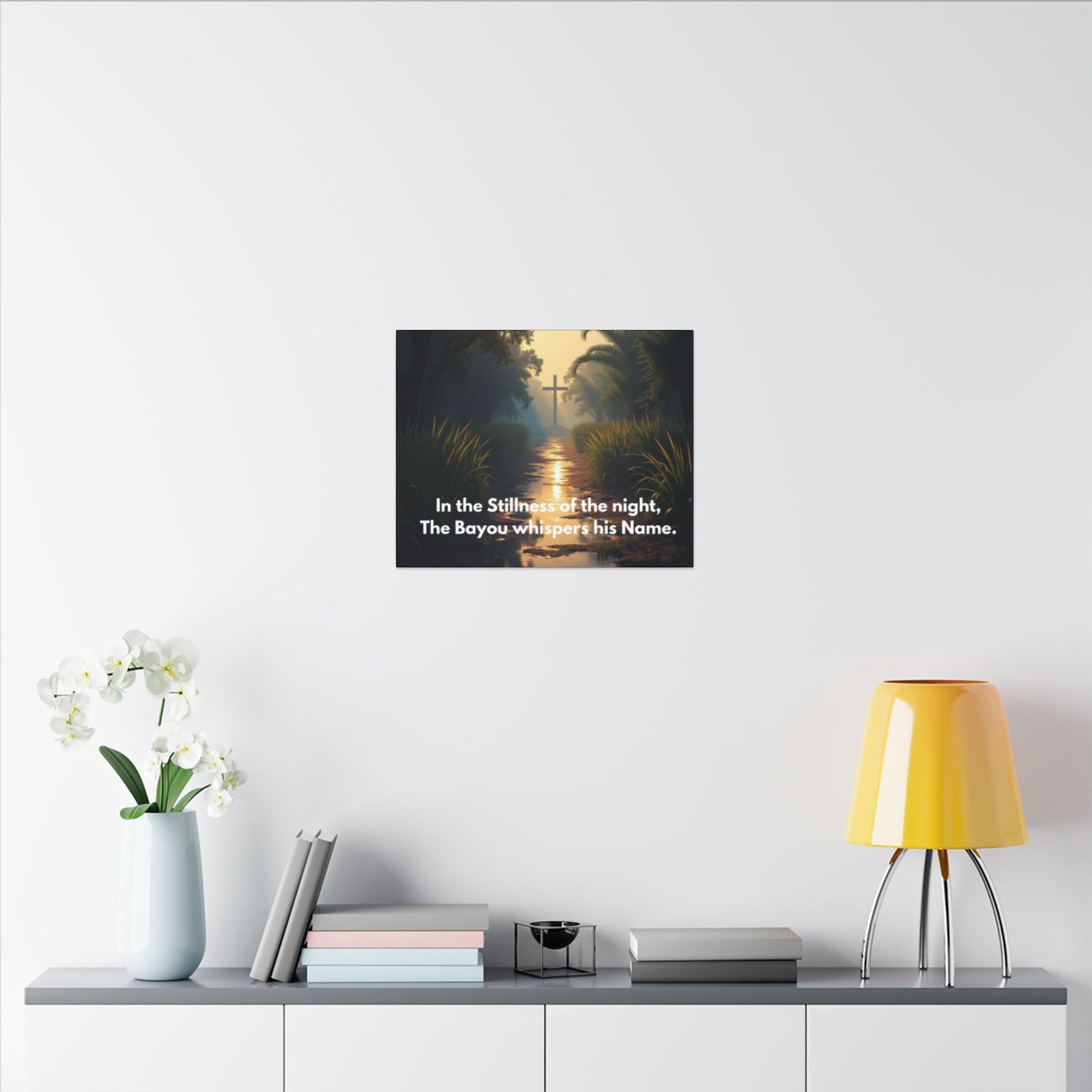 Bayou Quiet Canvas Wall Art — "In the Stillness of the night, The Bayou whispers his Name."