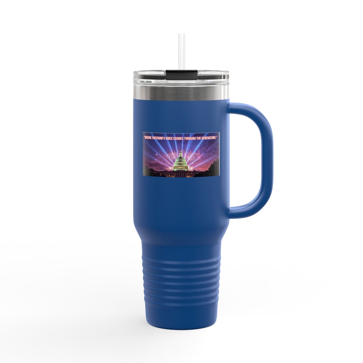 40oz Insulated Travel Mug — Capitol Nightlight Skyline Design