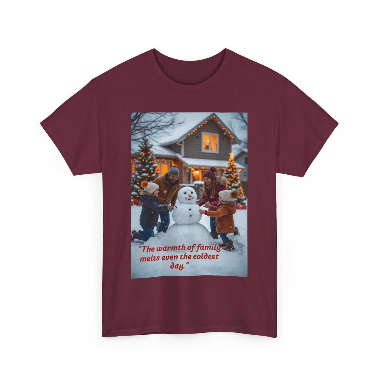 Cozy Family Holiday Tee, Winter Sweatshirt, Casual Holiday Apparel, Family Gathering Shirt, Christmas Gift, Snowman Design
