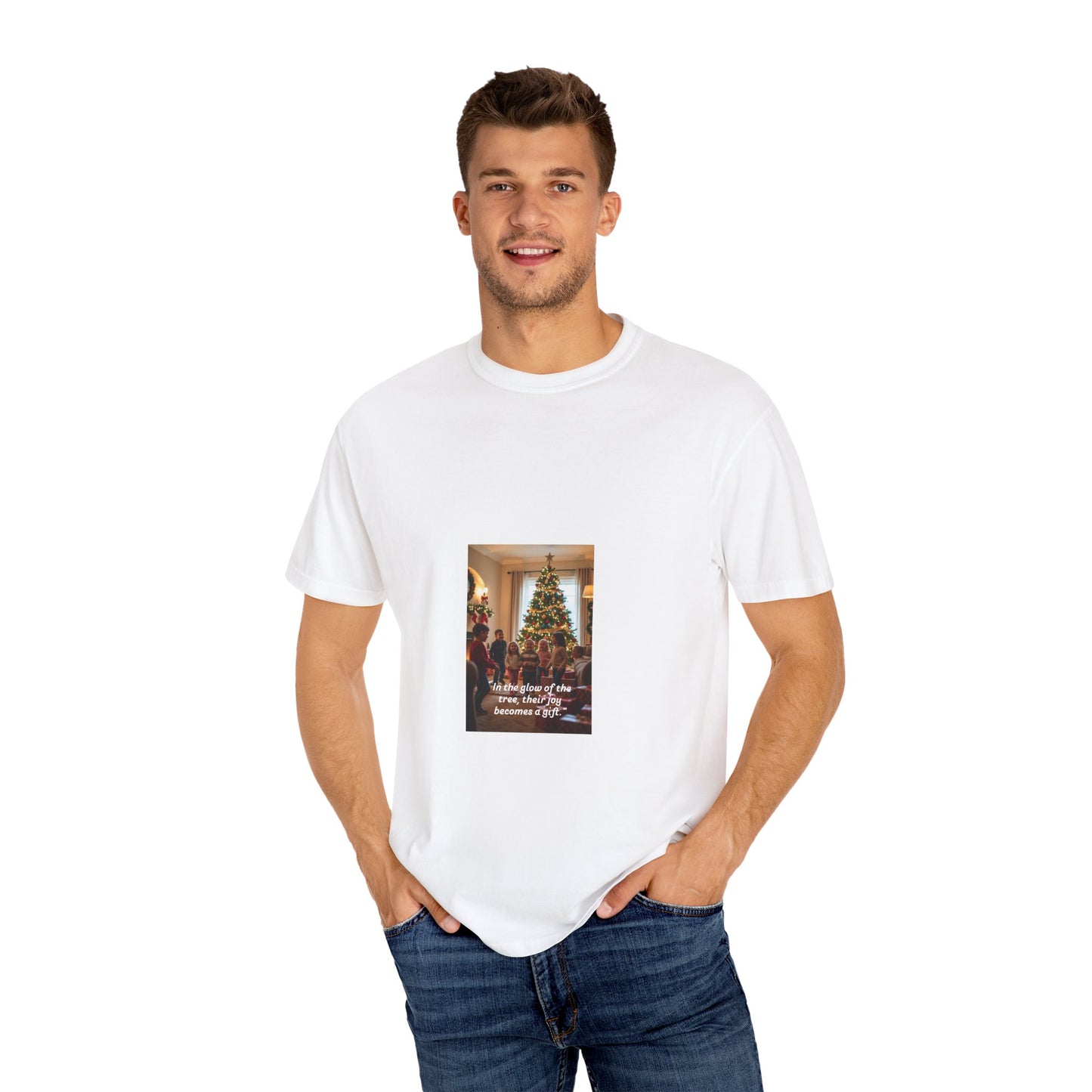 Festive Christmas Tee, Holiday Unisex T-shirt, Cozy Family Gathering Shirt, Unique Gift for Him/Her, Joyful Winter Apparel