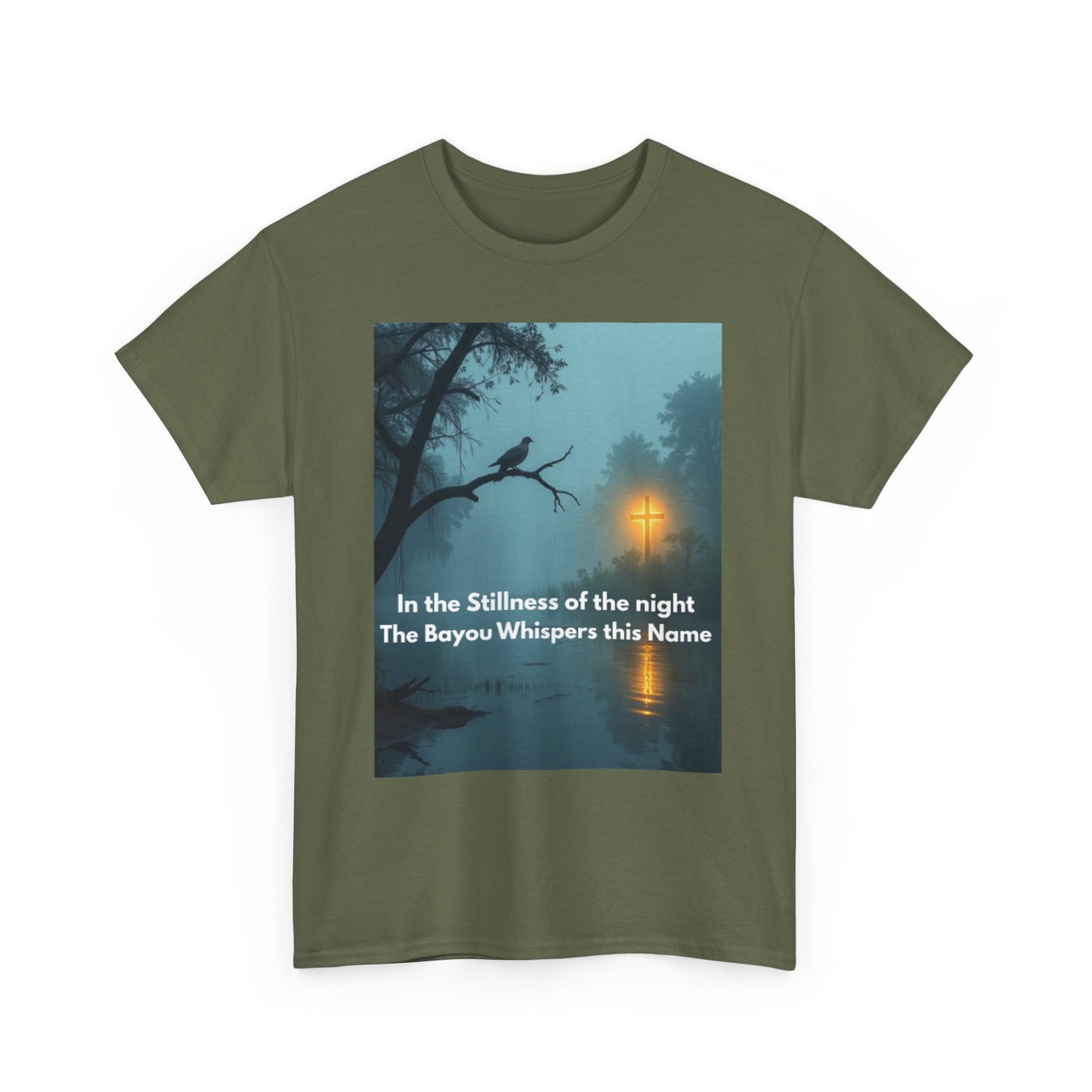Bayou Night Tee — "In the Stillness of the Night The Bayou Whispers its Name" Graphic Shirt