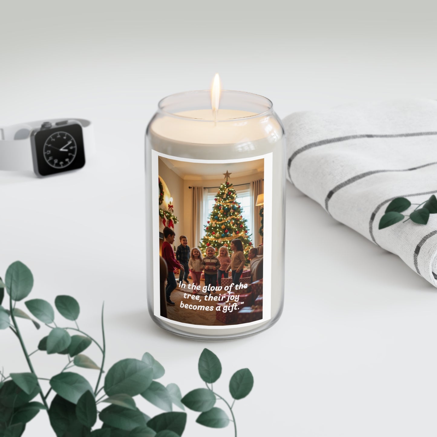 Scented Soy Candle - Joyful Glow Holiday Gift, Festive Aromatherapy, Home Décor, Christmas Candle, Personalized Gifts