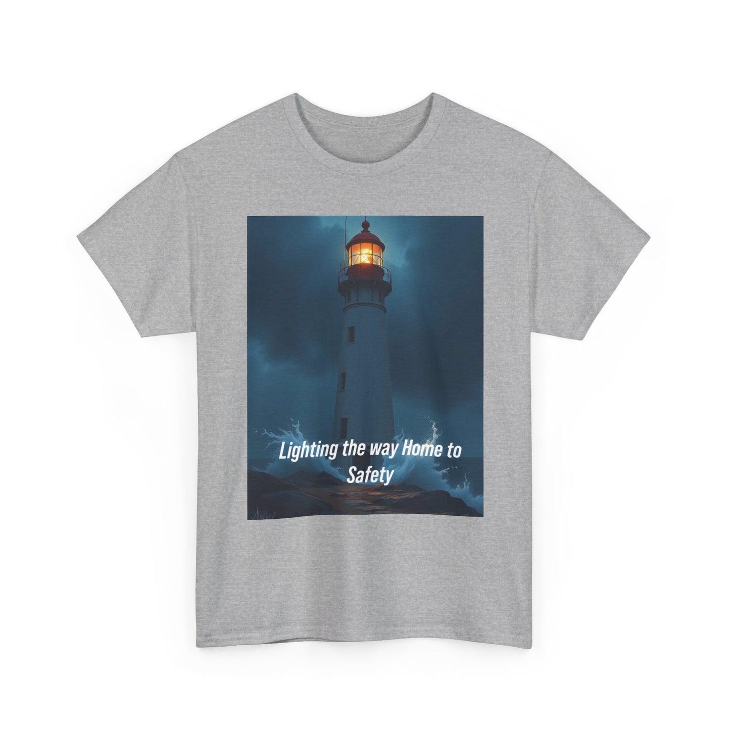 Lighthouse Graphic Tee — "Lighting the Way Home to Safety"