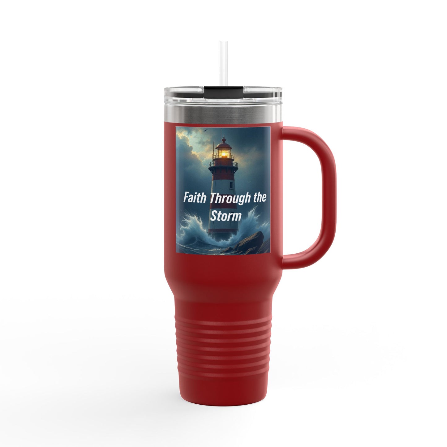Faith Through the Storm 40oz Insulated Travel Mug