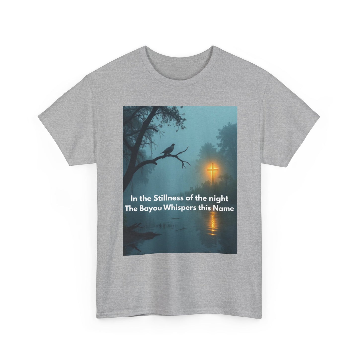 Bayou Night Tee — "In the Stillness of the Night The Bayou Whispers its Name" Graphic Shirt