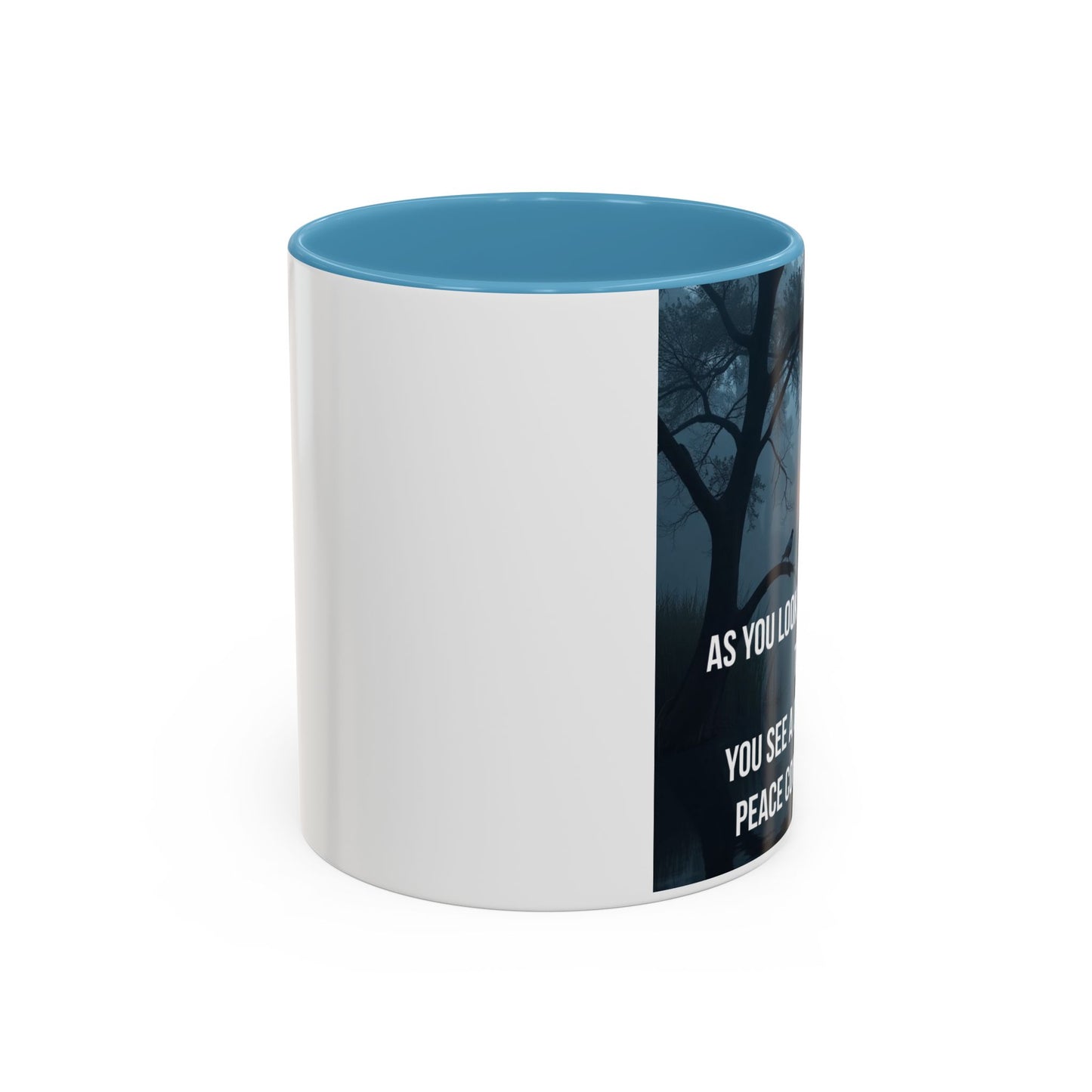 Bayou Cross & Flag Coffee Mug — Inspirational Southern Scene with Peaceful Verse (11/15 oz)
