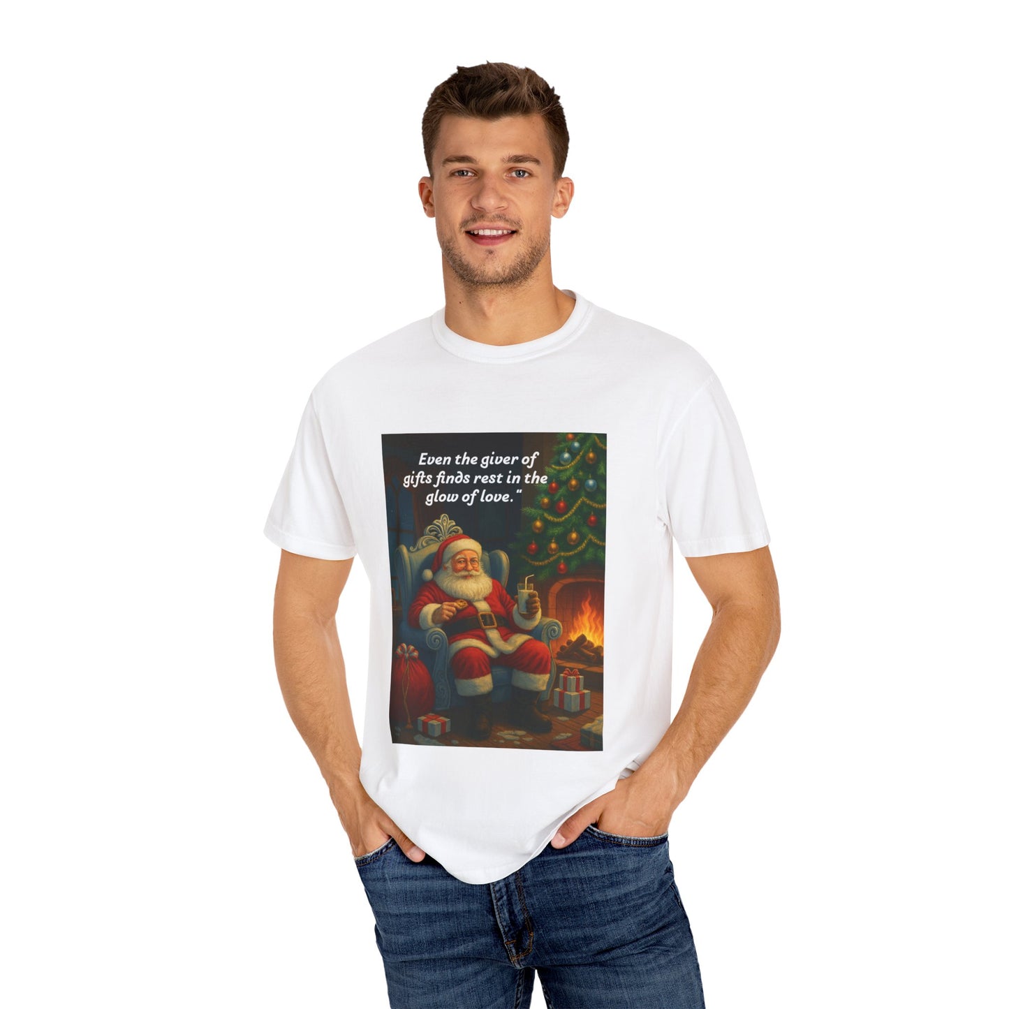 Cozy Holiday T-Shirt, Christmas Gift Tee, Santa Claus Shirt, Unisex Friends Apparel, Festive Fun T-Shirt, Gift for Him/Her