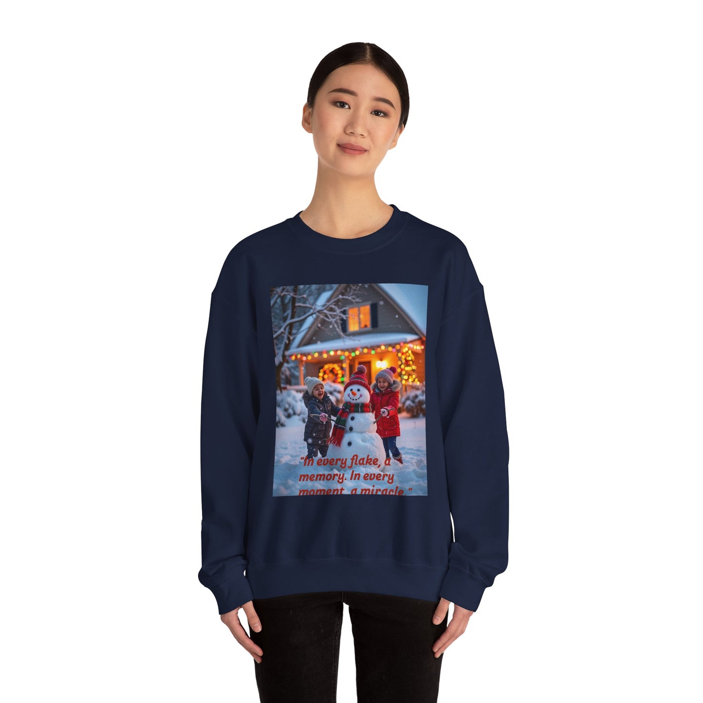 Cozy Holiday Crewneck Sweatshirt, Perfect for Family Gatherings, Winter Celebrations, Christmas Gift, Snowman Design, Cute Matching Sweater