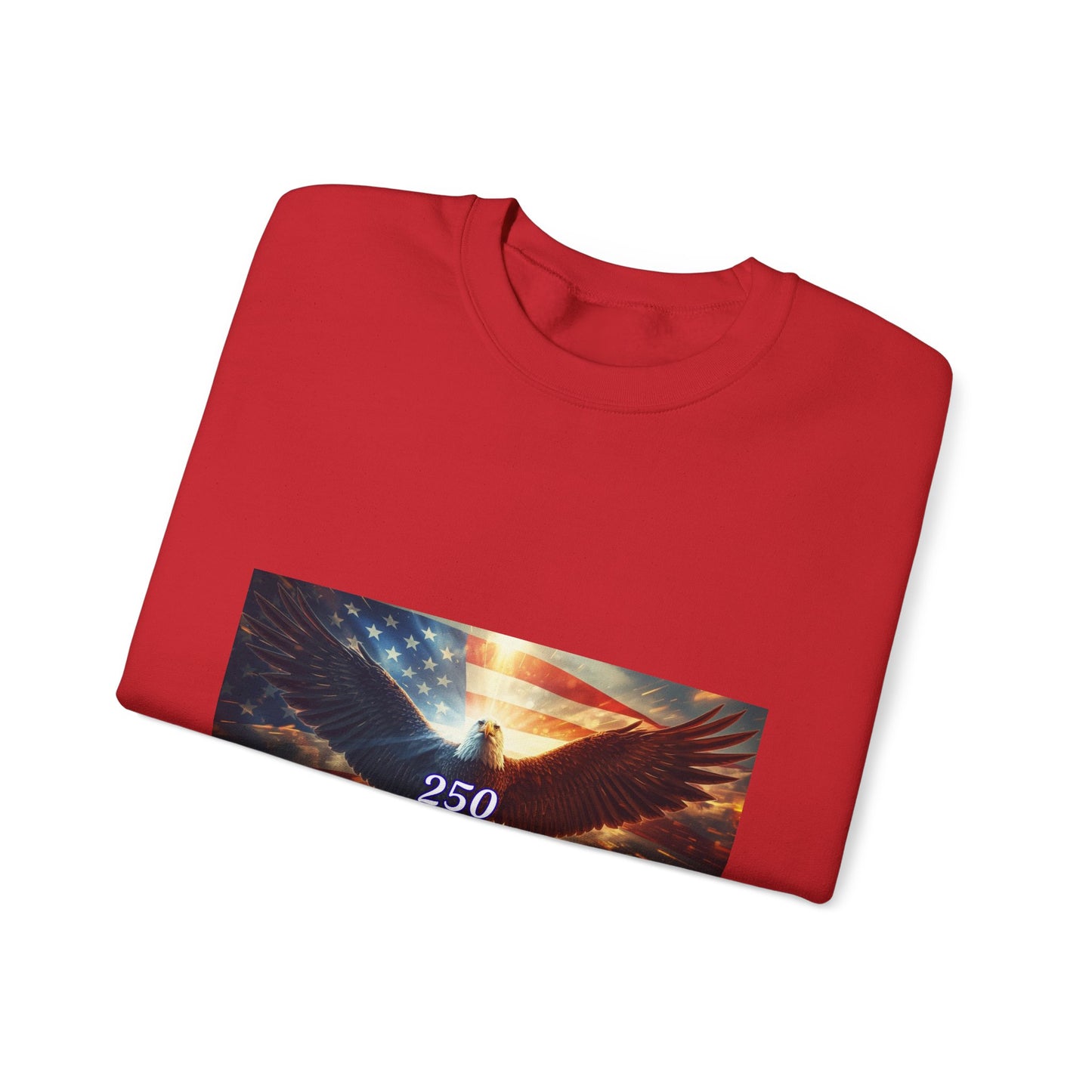 Crewneck Sweatshirt — 250 Years of Freedom Eagle Flag Tribute