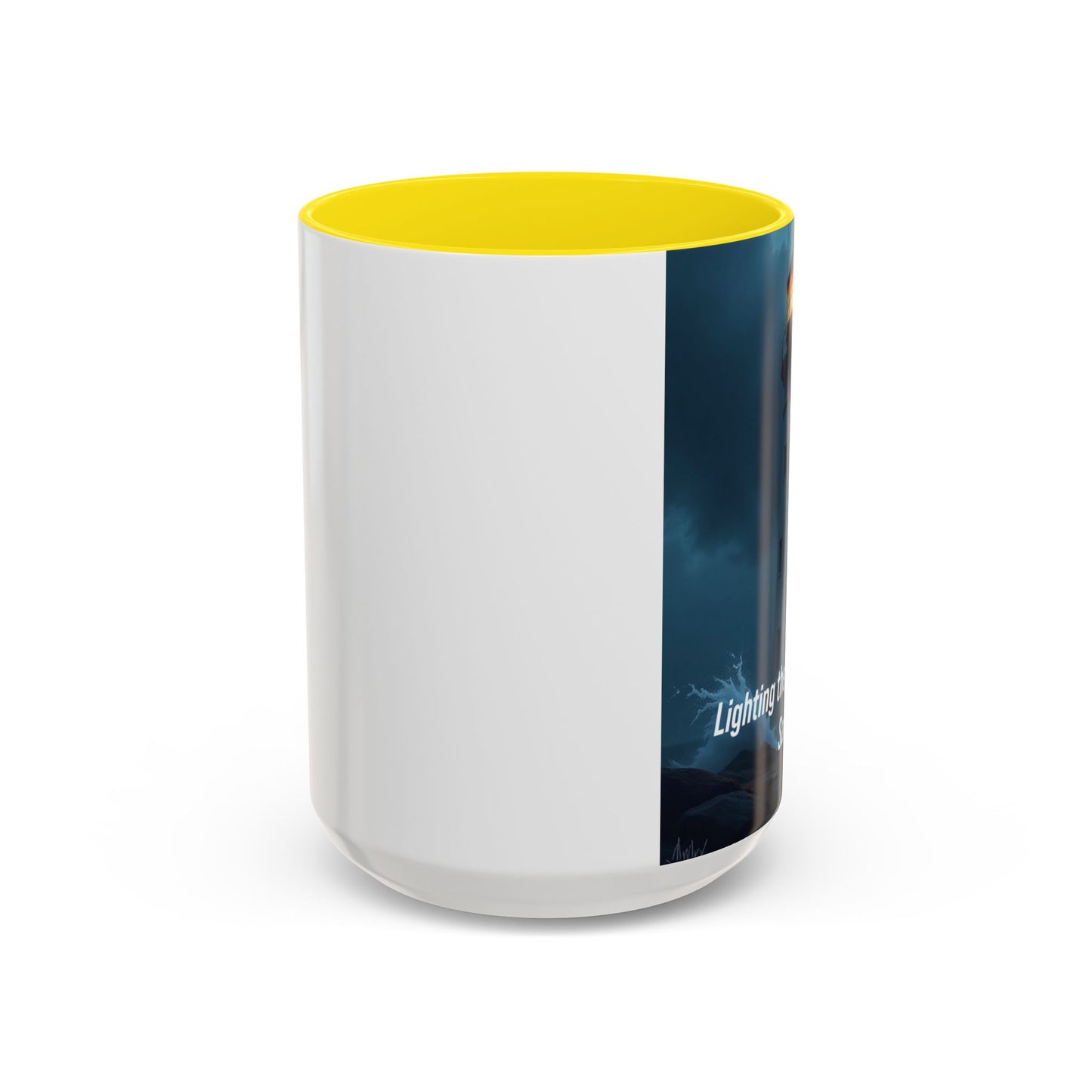 Lighthouse Coffee Mug - "Lighting the Way Home to Safety" Accent Mug