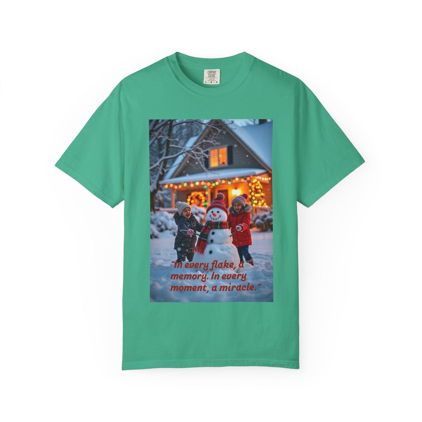 Holiday Memory T-shirt, Unisex Winter Tee, Snowman Shirt, Christmas Tee, Family Gathering Apparel, Winter Celebration Wear