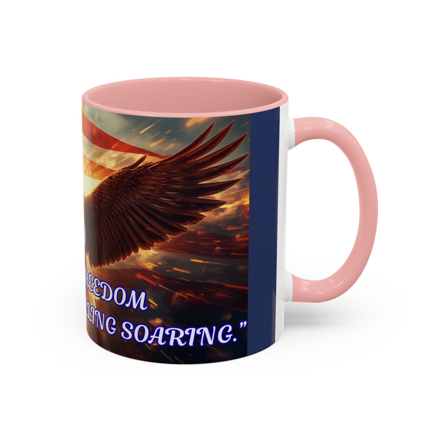 Patriotic Eagle Coffee Mug – "250 Years of Freedom" Accent Mug