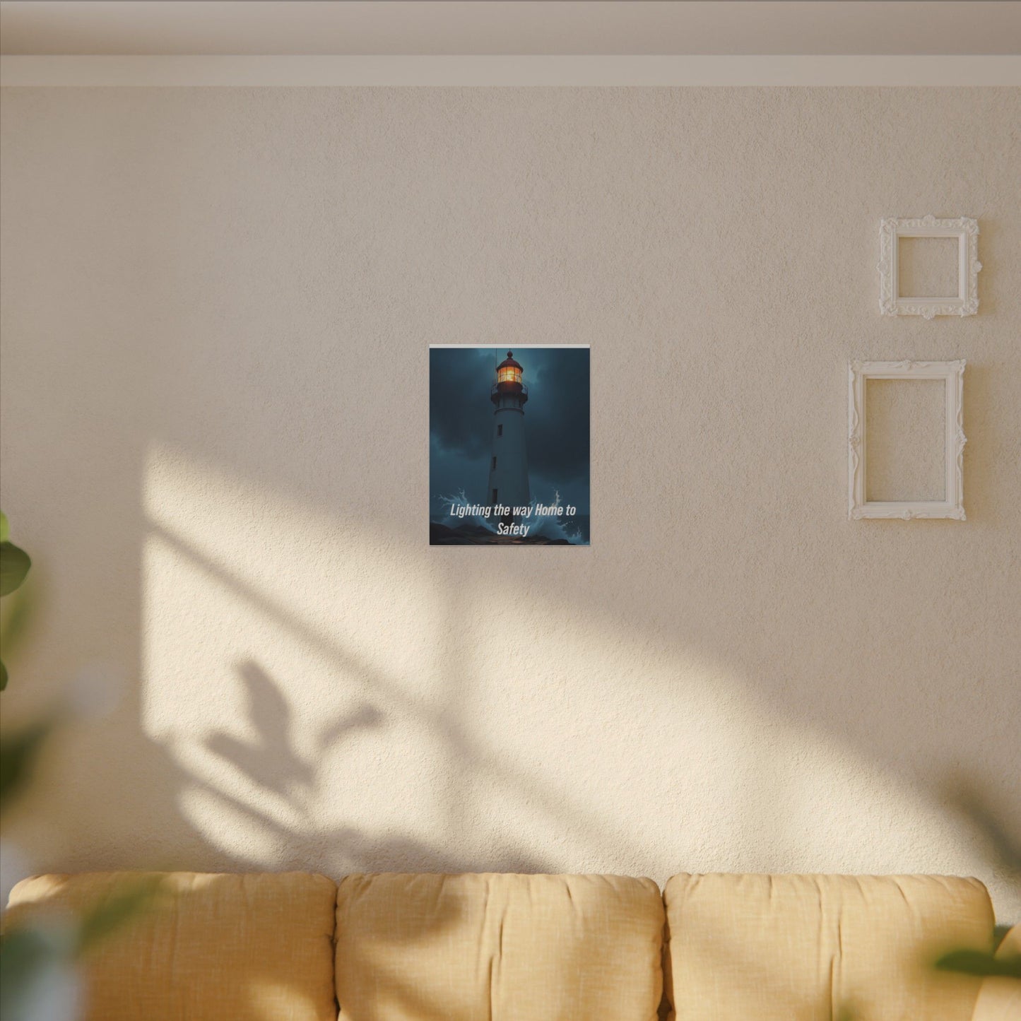 Lighthouse Canvas Wall Art — "Lighting the Way Home to Safety"