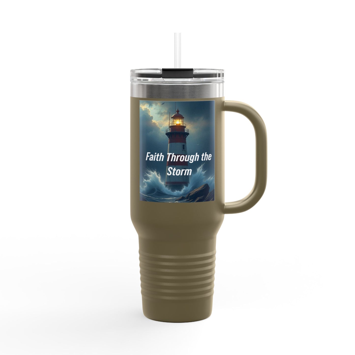 Faith Through the Storm 40oz Insulated Travel Mug