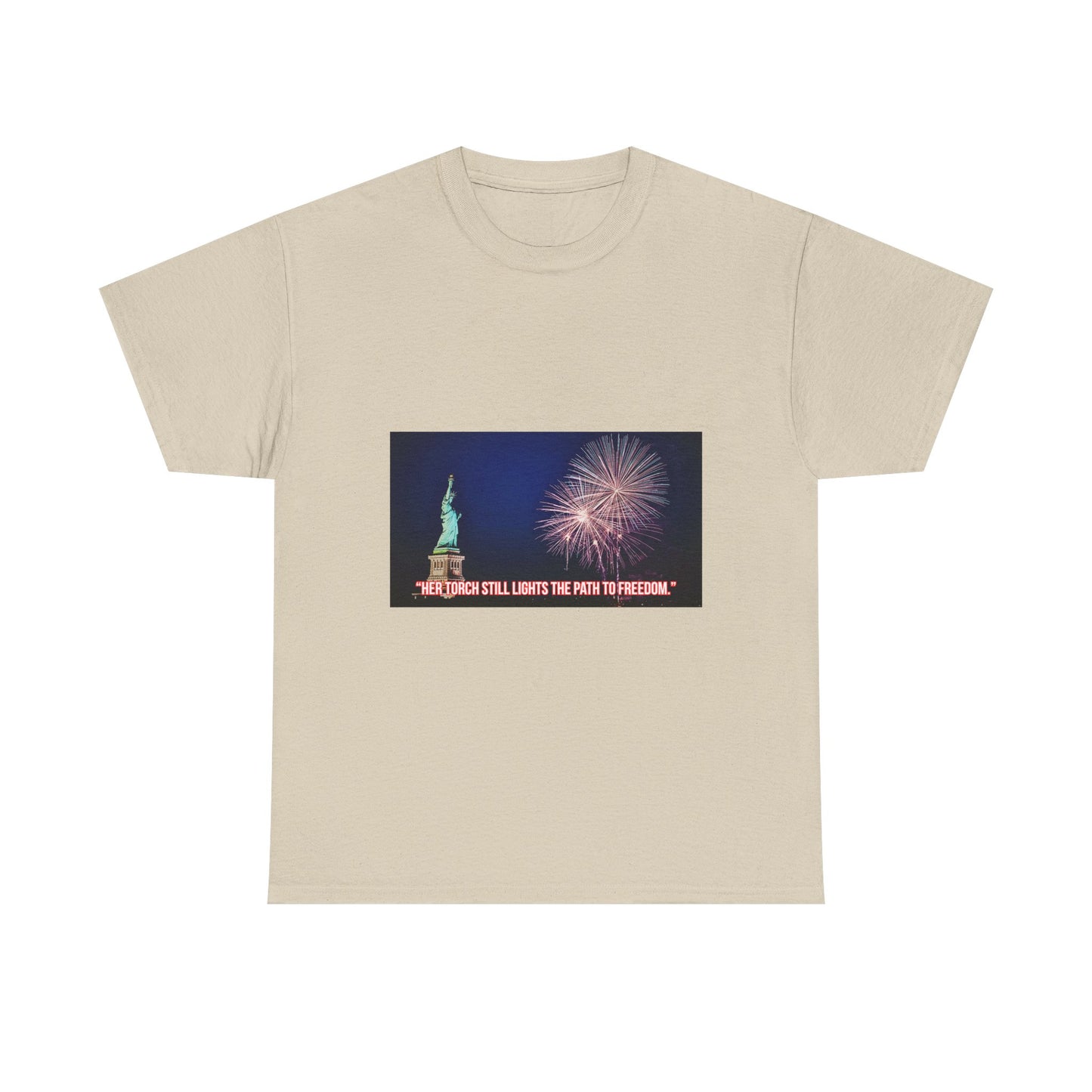 Liberty Fireworks T-Shirt — Statue of Liberty 4th of July Tee
