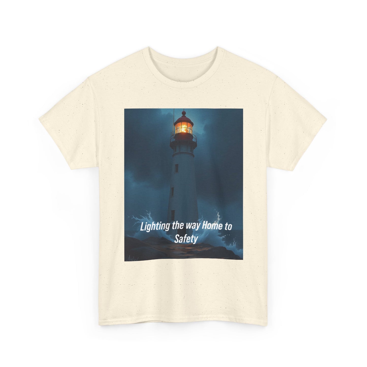 Lighthouse Graphic Tee — "Lighting the Way Home to Safety"