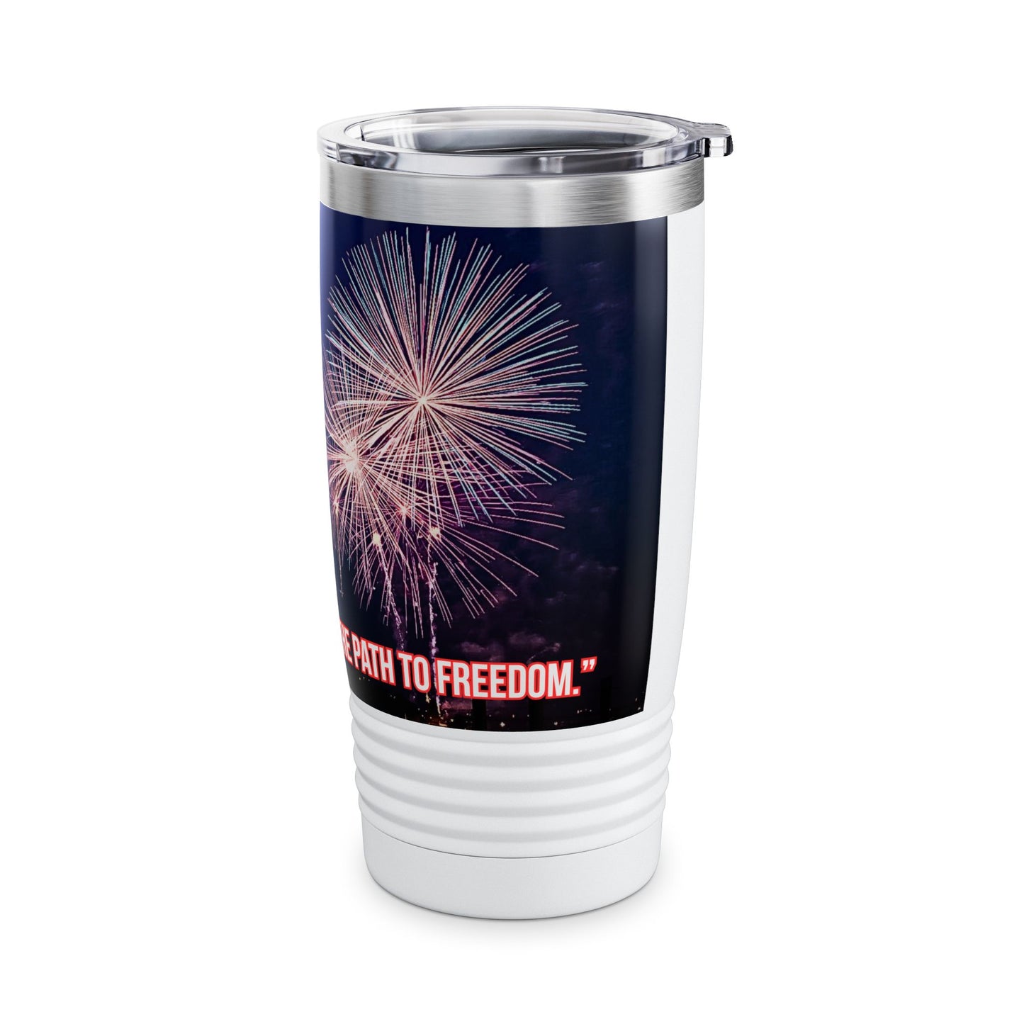 Statue of Liberty Fireworks 20oz Tumbler — "Her Torch Still Lights the Path"