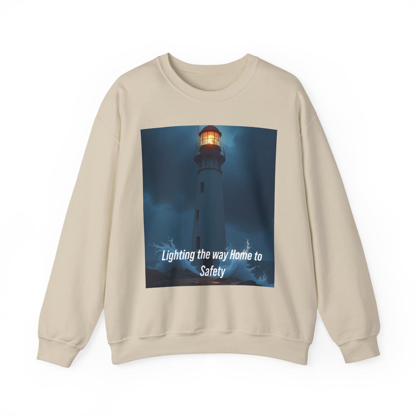 Lighthouse Crewneck Sweatshirt – "Lighting the Way Home to Safety"