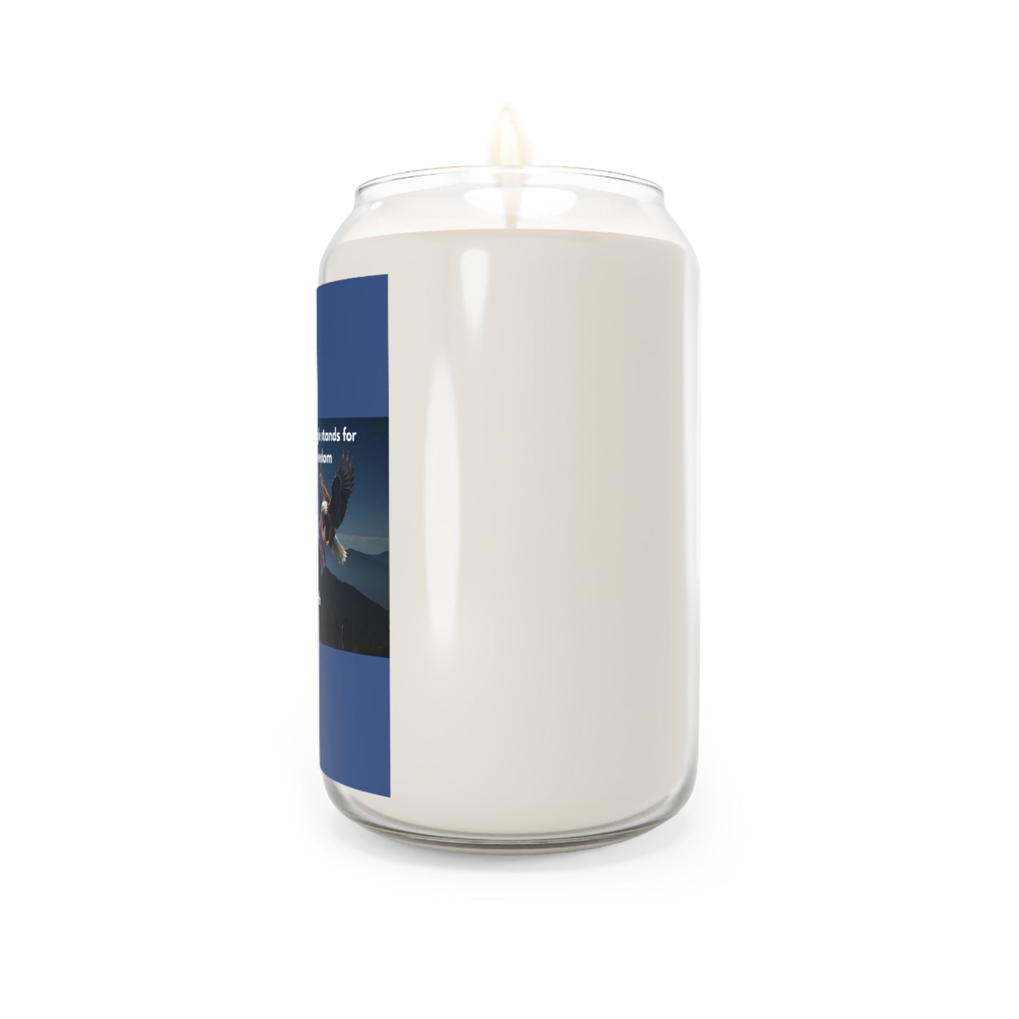 Patriotic Faith Soy Candle — "The Eagle stands for Freedom, The Cross stands for my Faith" (13.75oz)