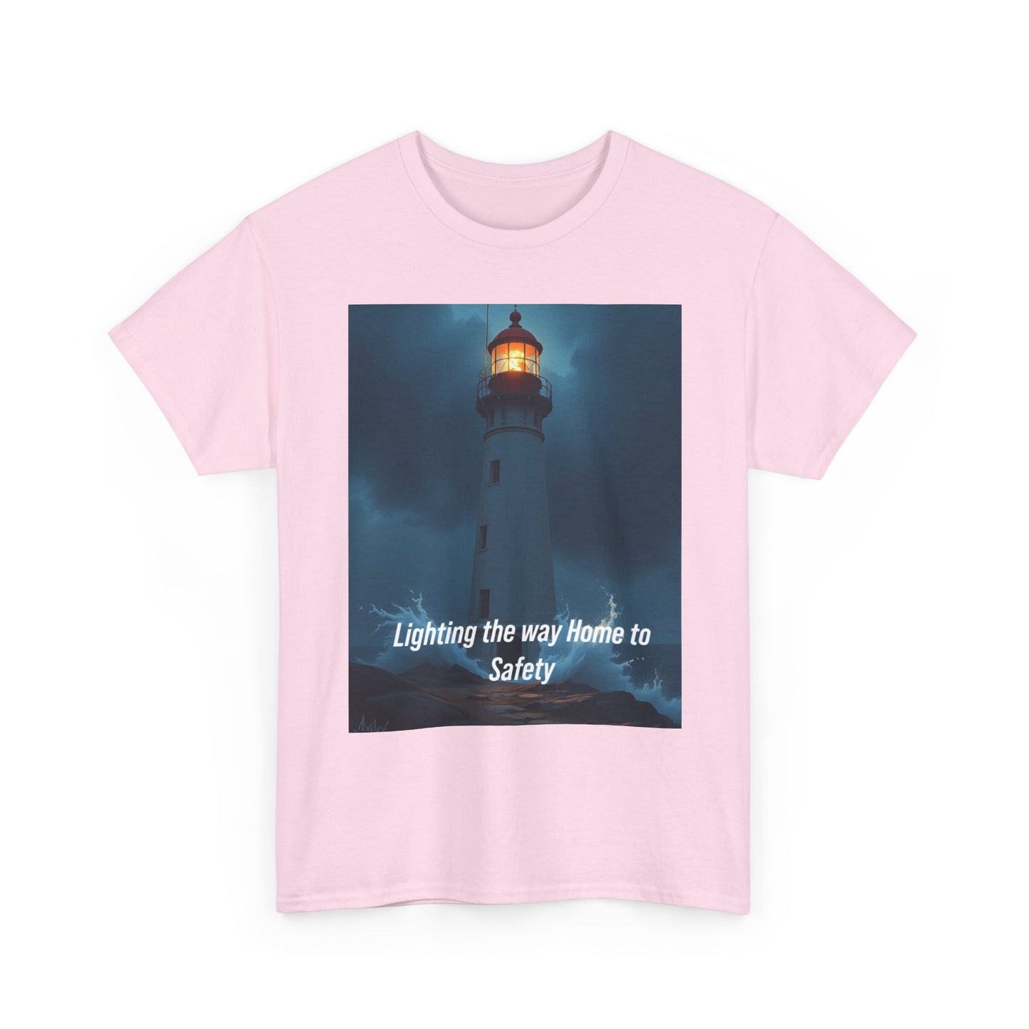 Lighthouse Graphic Tee — "Lighting the Way Home to Safety"