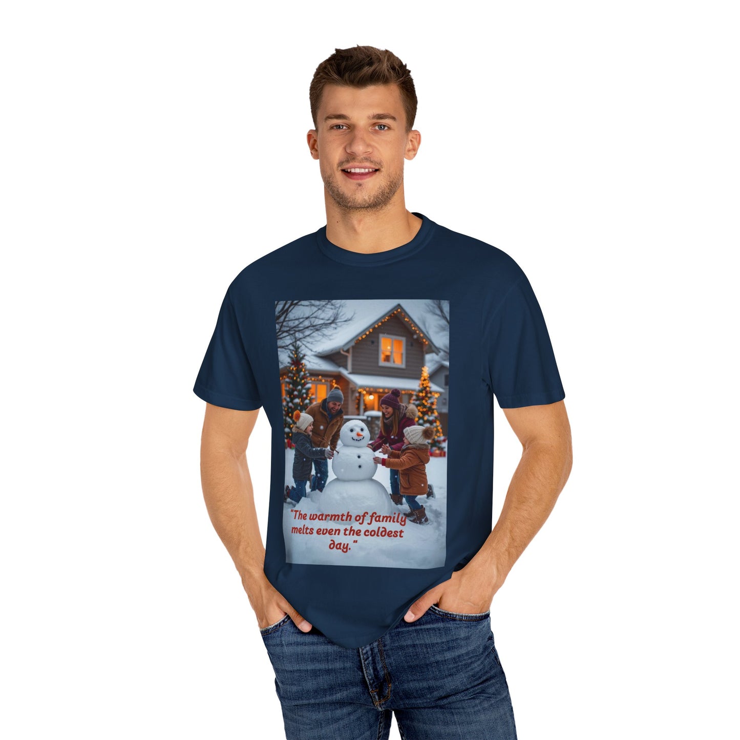 Warm Winter Family T-Shirt, Holiday Tee, Christmas Shirt, Family Gathering Apparel, Cozy Festive Top
