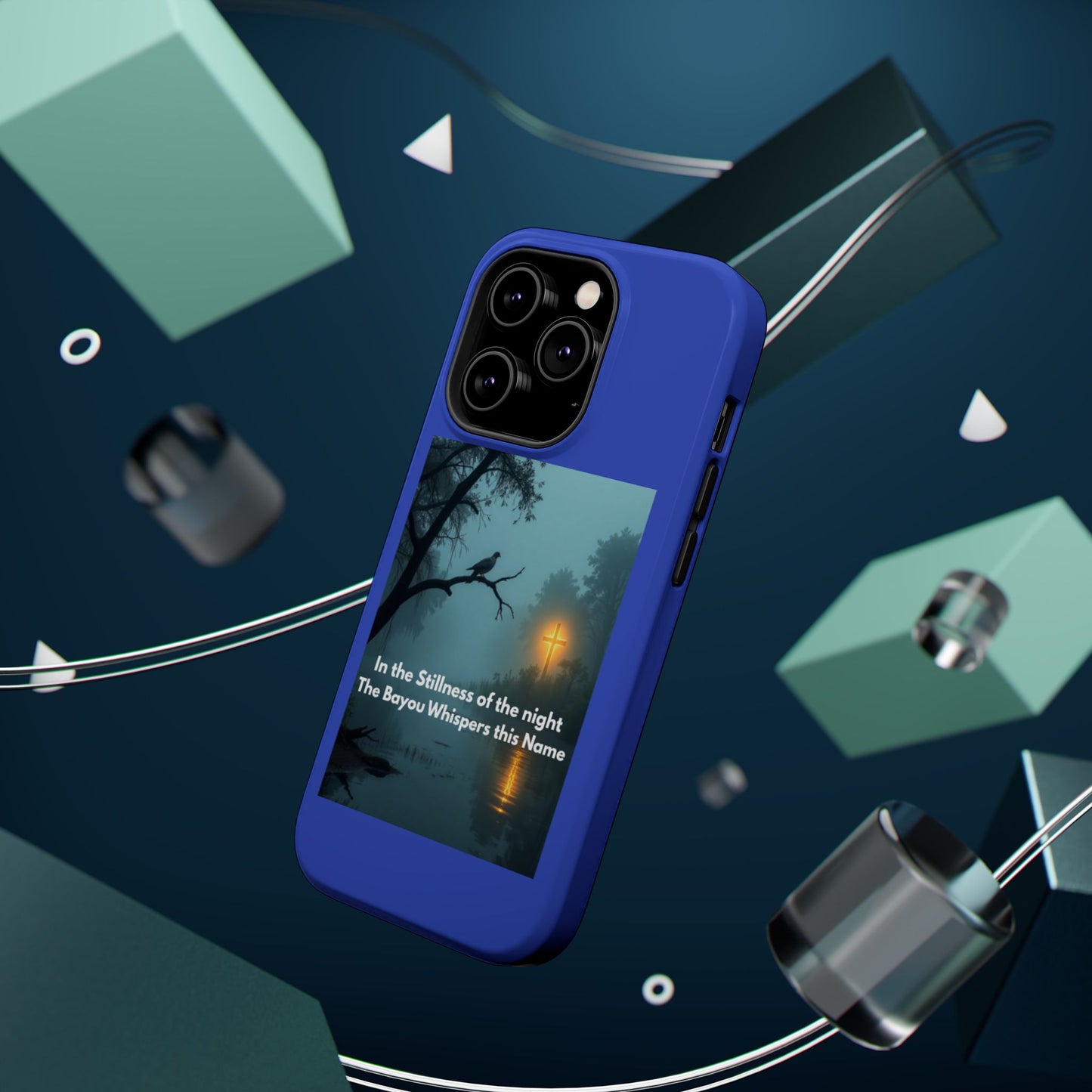 Magnetic Impact-Resistant Phone Case — Bayou Night Scene with Poem