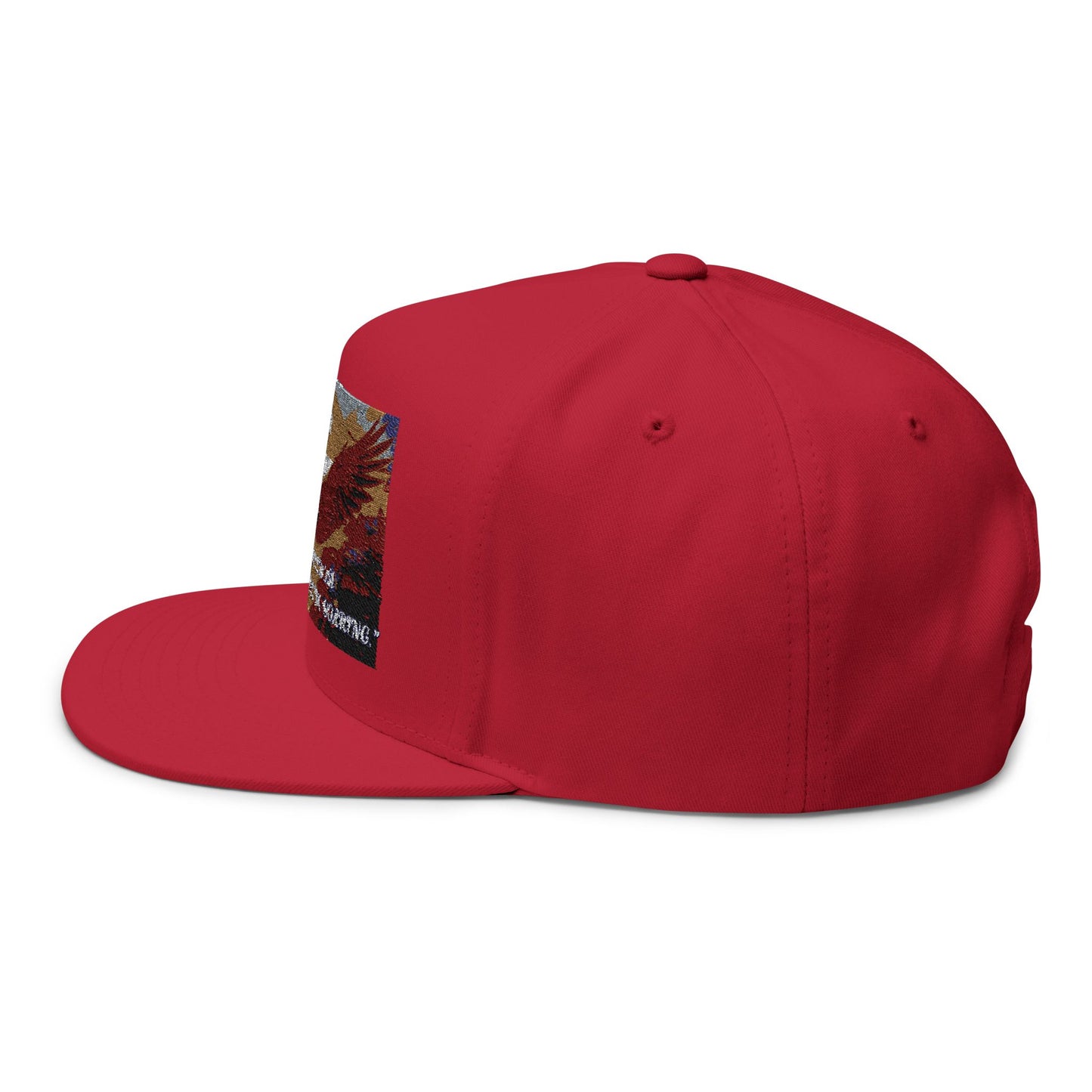 Embroidered Eagle Freedom Flat Bill Cap — "250 Years of Freedom" Patriotic Snapback