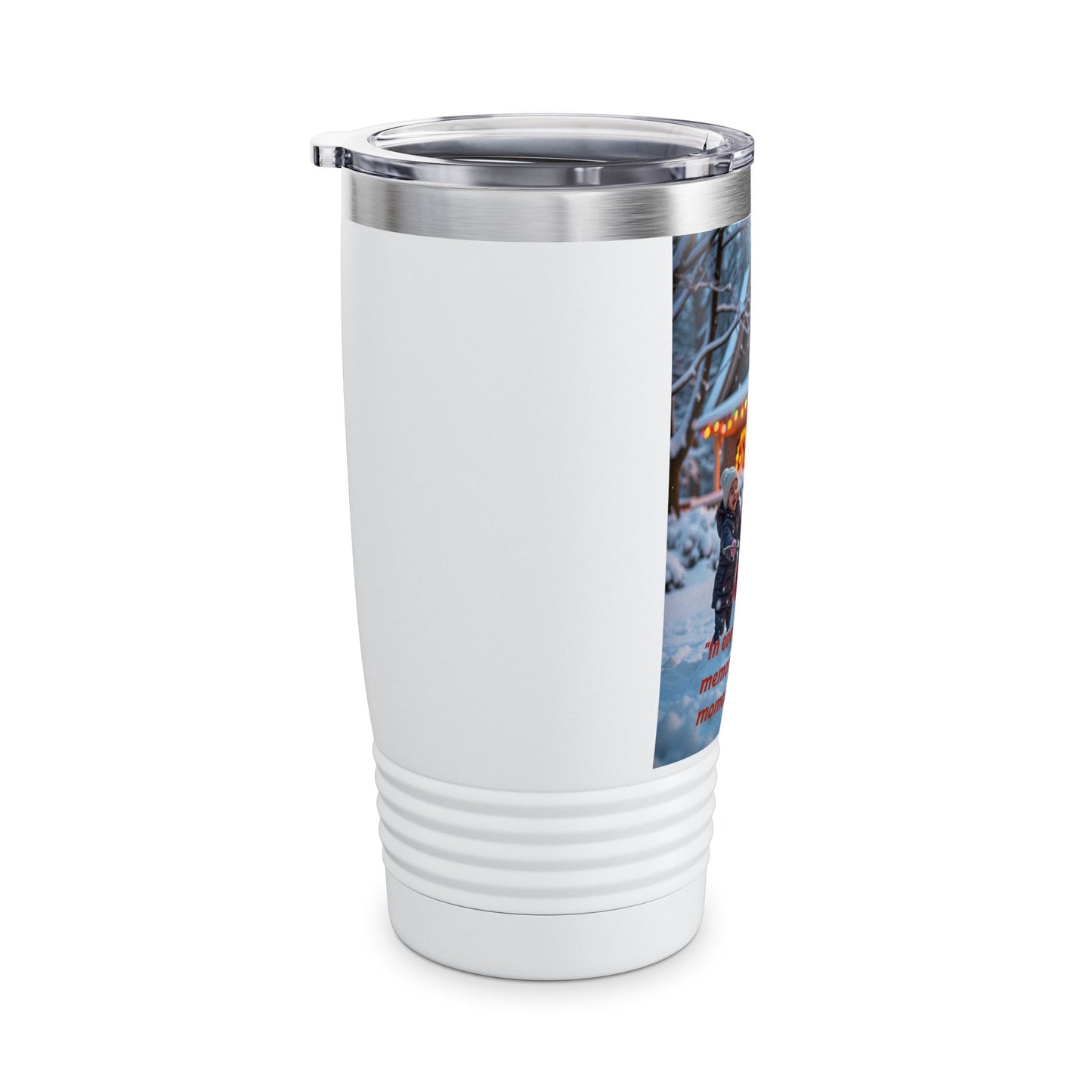 Winter Memory Tumbler, Insulated Travel Mug, Holiday Gift, Personalized Drinkware, Snowman Design, Christmas Cup  332