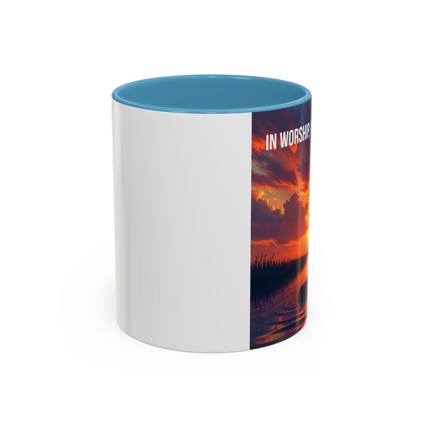 Inspirational Worship Coffee Mug - "In Worship, I Find My Refuge"