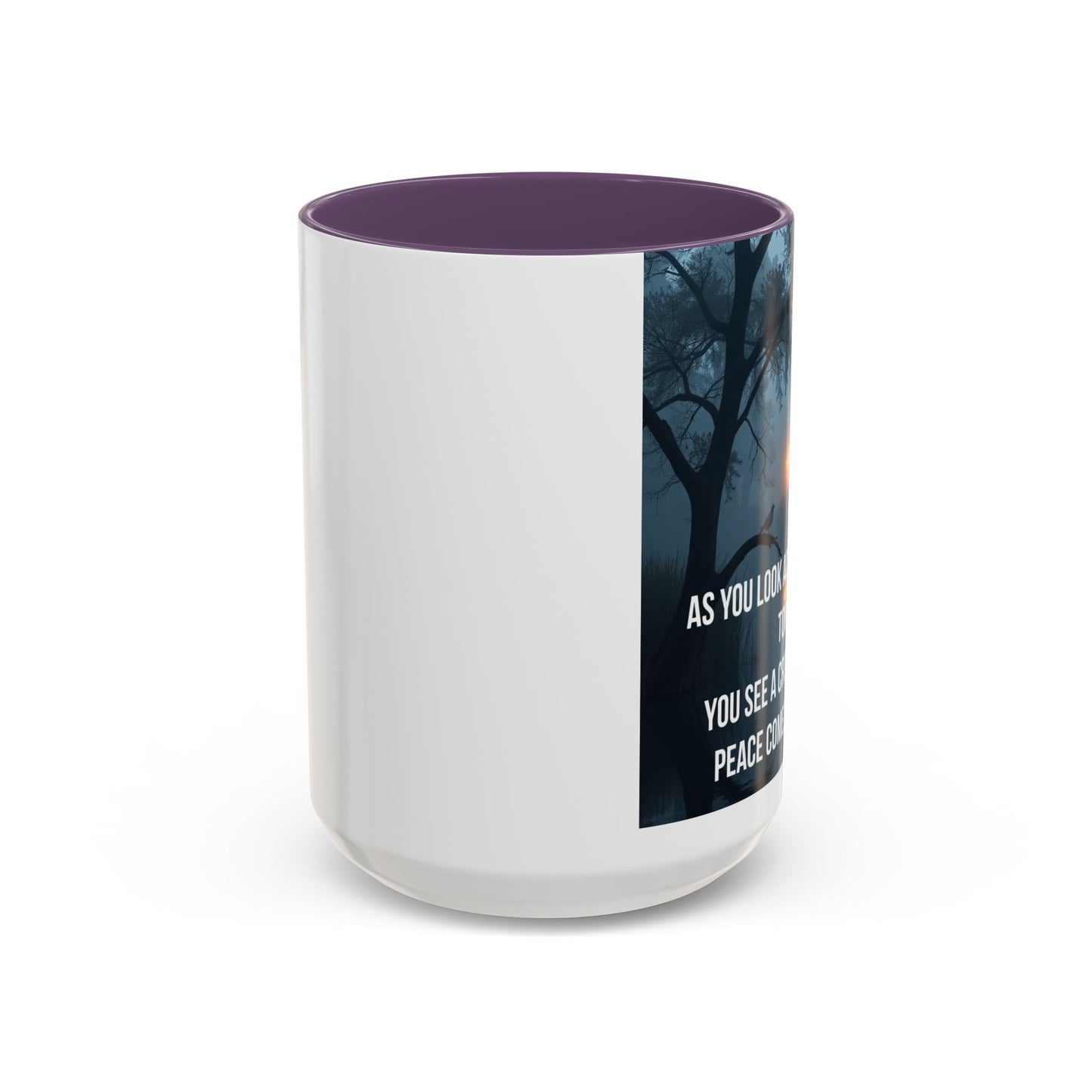 Bayou Cross & Flag Coffee Mug — Inspirational Southern Scene with Peaceful Verse (11/15 oz)