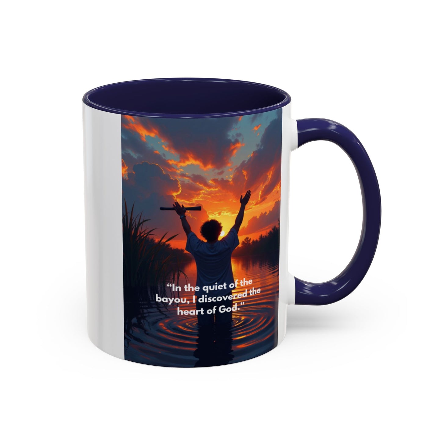 Coffee Mug - "In the Quiet of the Bayou I Discovered the Heart of God" Inspirational Accent Mug