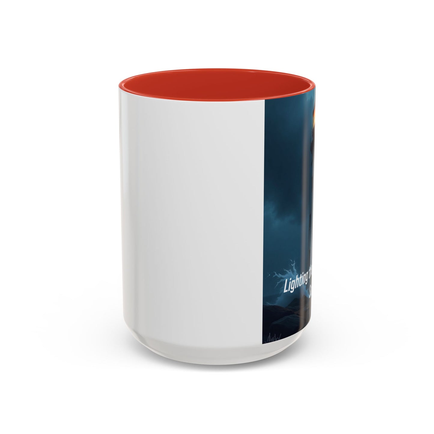 Lighthouse Coffee Mug - "Lighting the Way Home to Safety" Accent Mug
