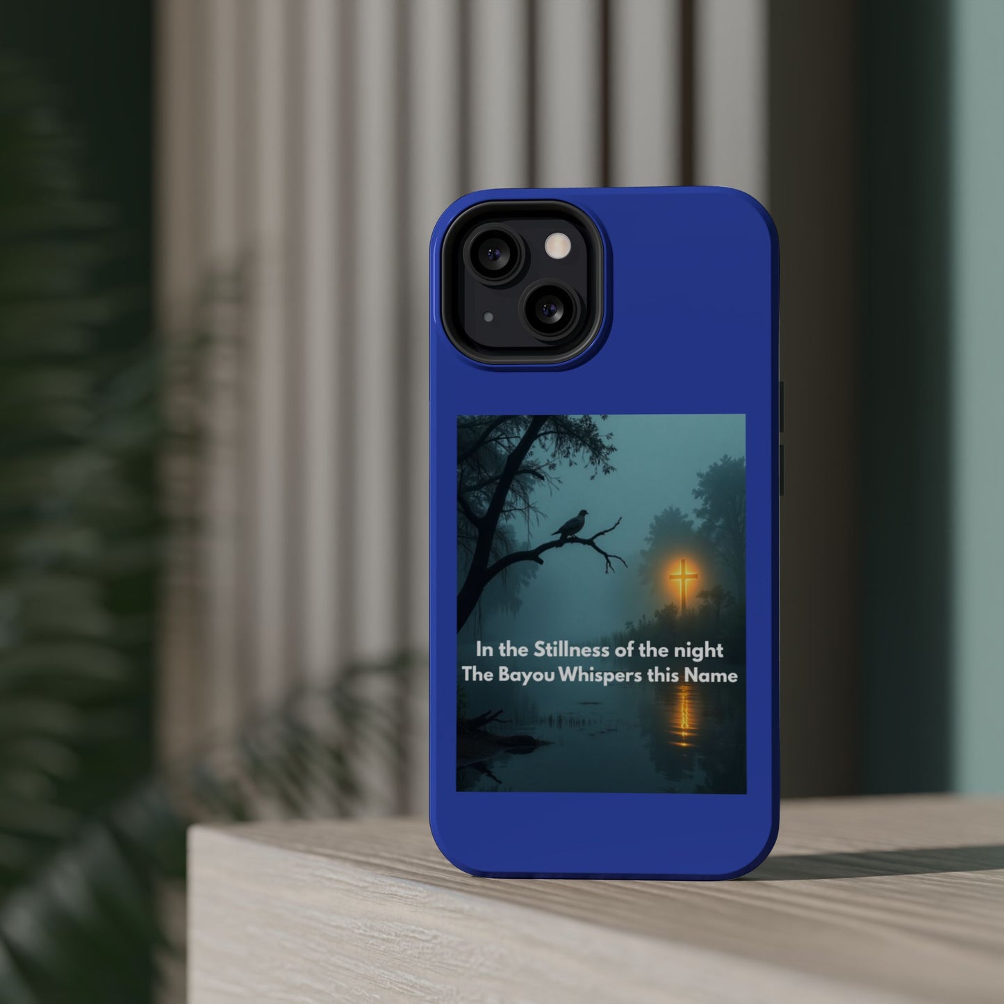 Magnetic Impact-Resistant Phone Case — Bayou Night Scene with Poem