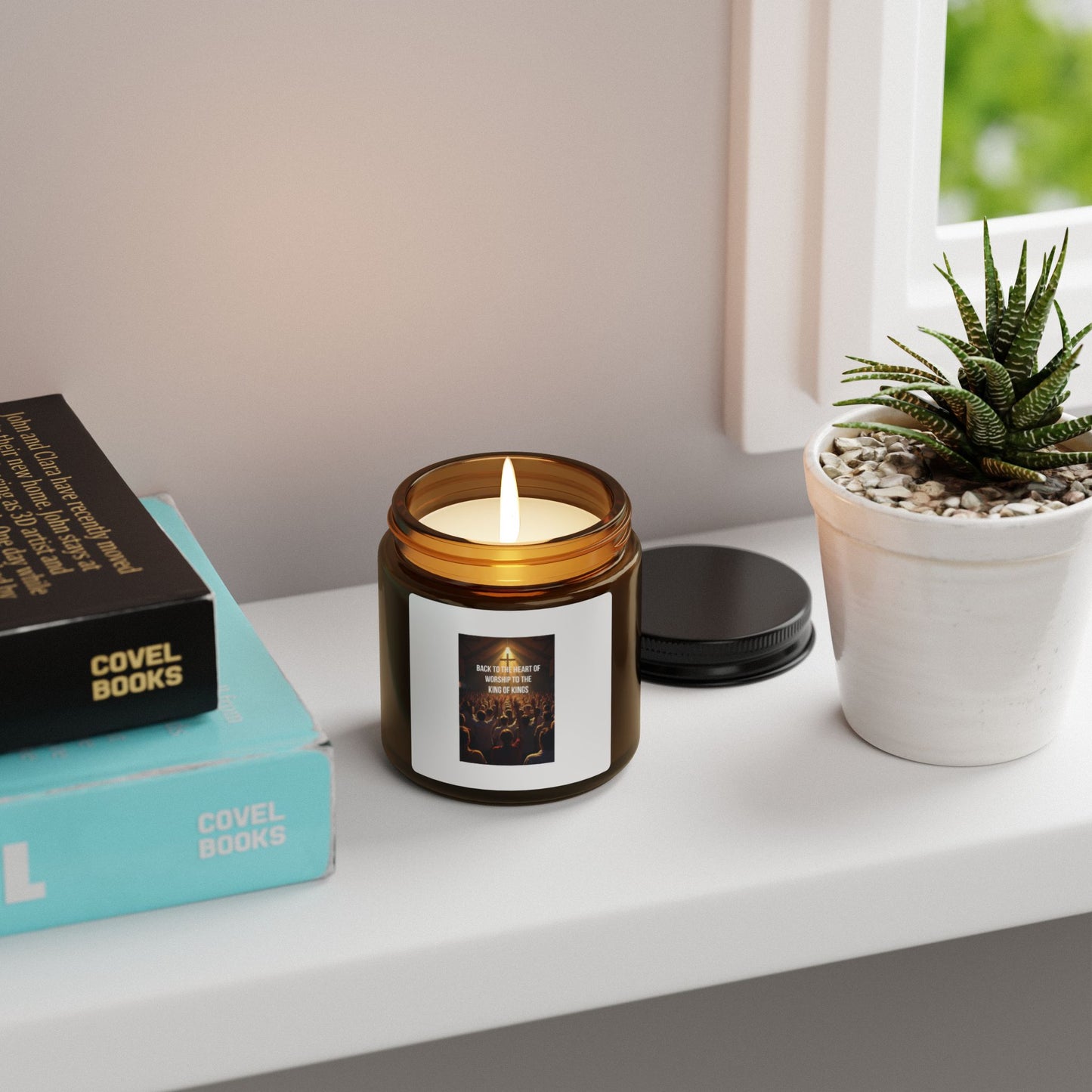 Amber Jar Scented Soy Candle — Uplifting Concert Vibe, Aromatherapy Gift
