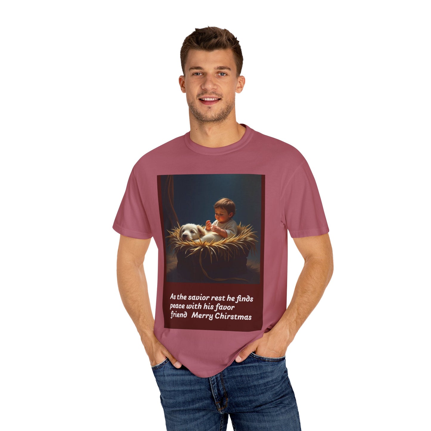Unisex Christmas T-Shirt, Holiday Spirit Tee, Cozy Garment-Dyed Top, Festive Gift, Seasonal Wear