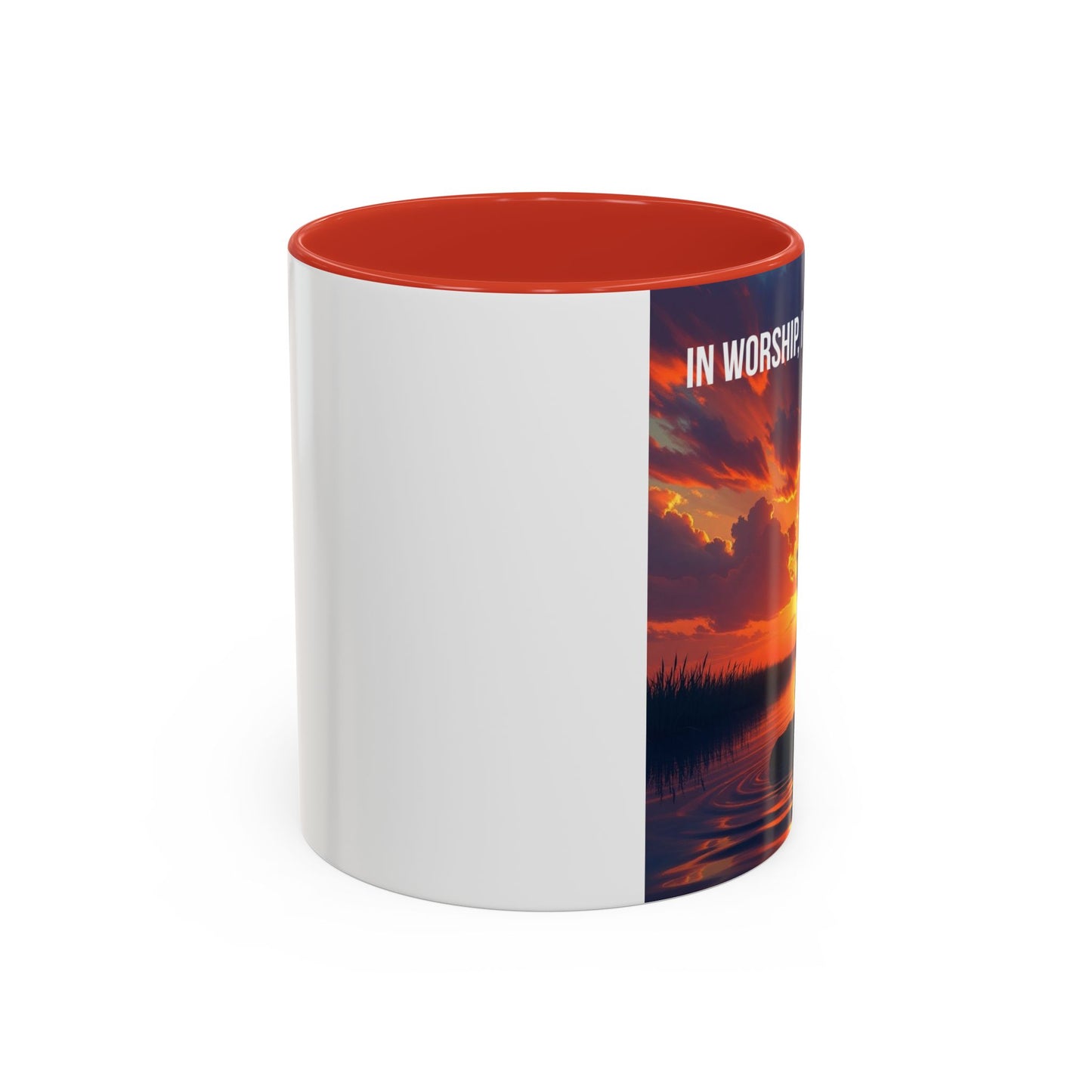 Inspirational Worship Coffee Mug - "In Worship, I Find My Refuge"