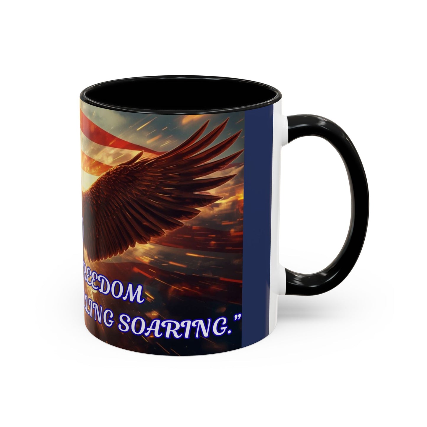 Patriotic Eagle Coffee Mug – "250 Years of Freedom" Accent Mug