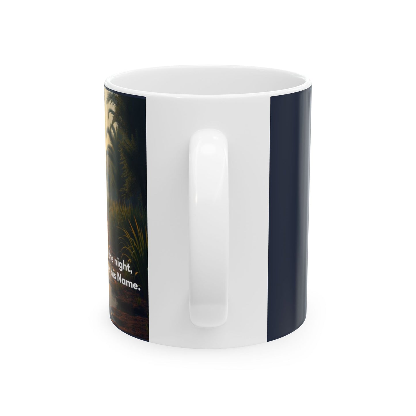 Inspirational Forest Night Ceramic Mug – "In the Night, The Barque Calls My Name" - 11oz & 15oz