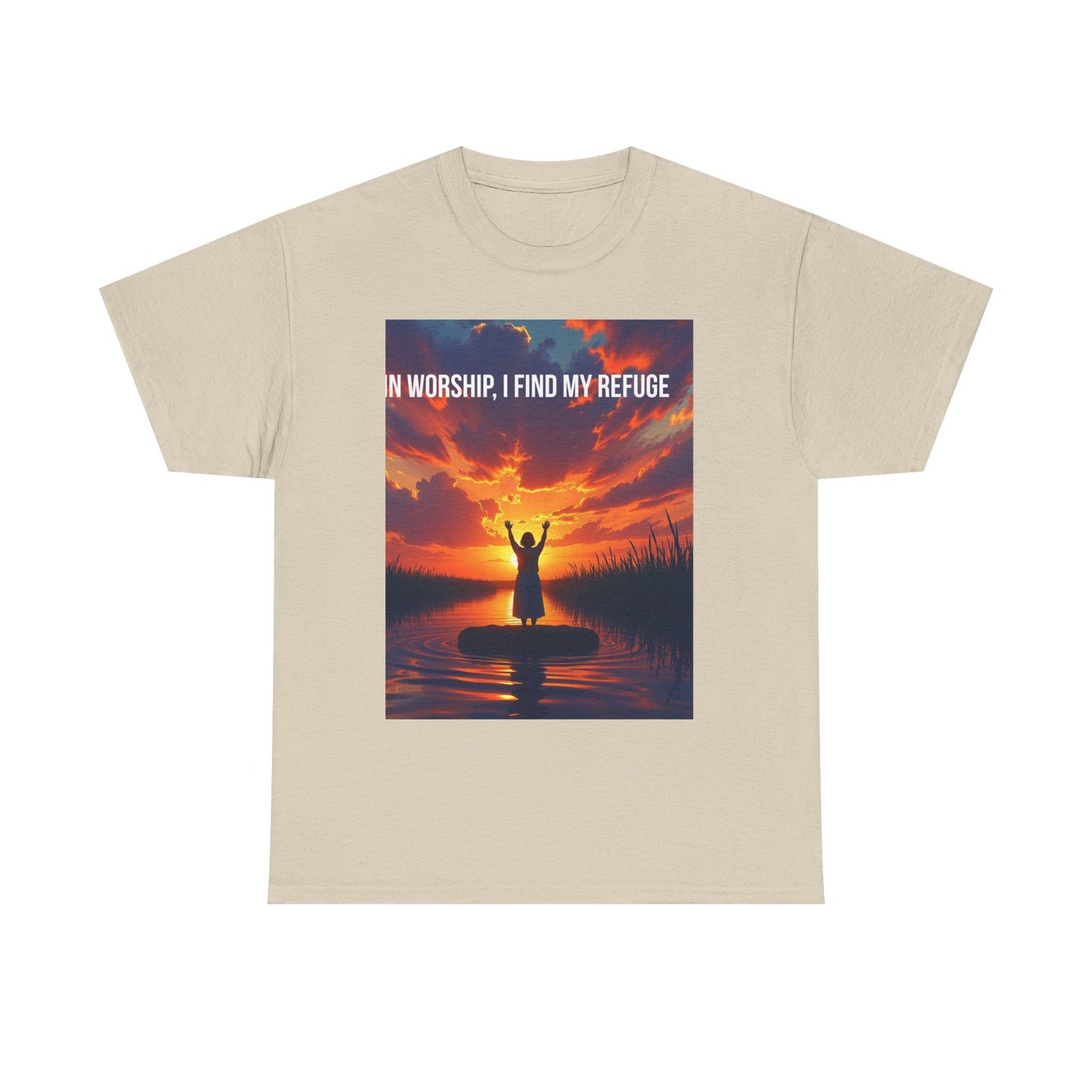Worship Refuge T-Shirt – "In Worship, I Find My Refuge" Inspirational Christian Tee