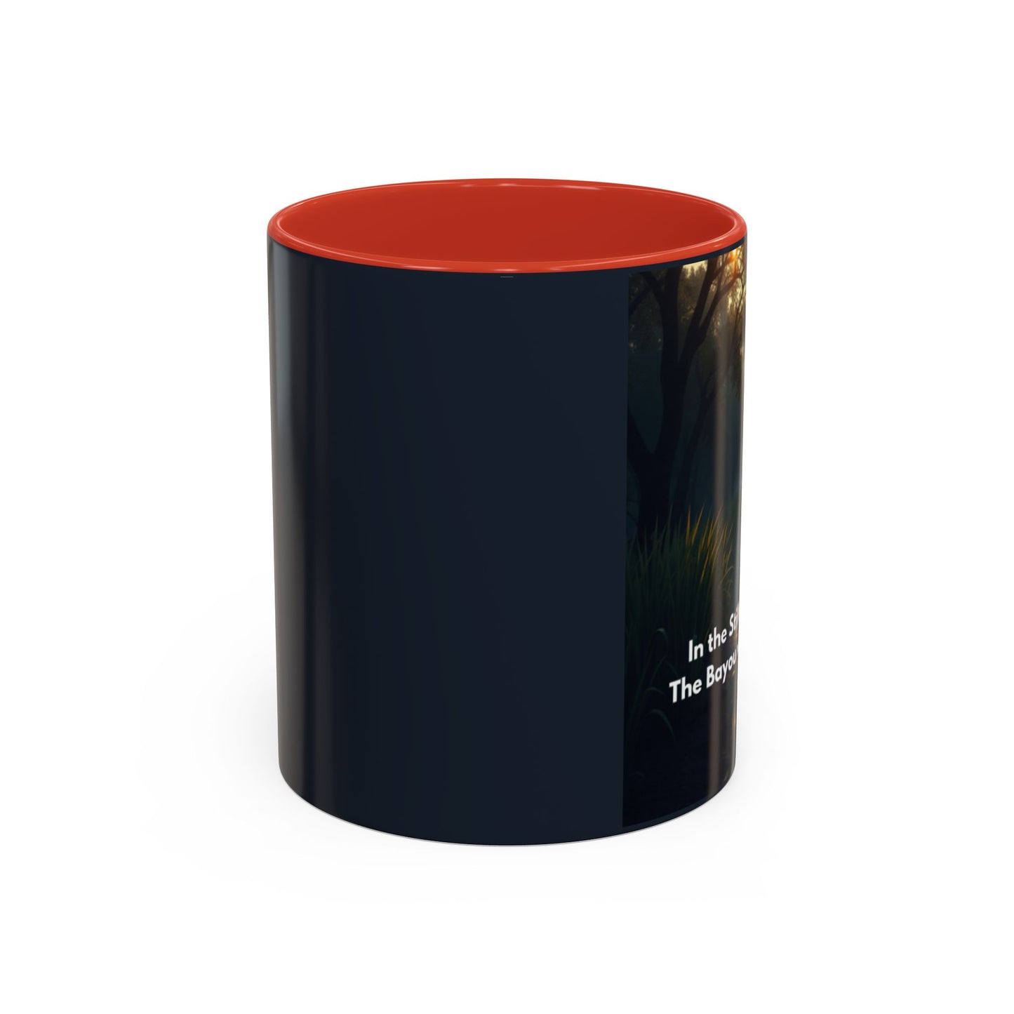 Bayou Night Coffee Mug — 'In the Stillness of the Night, The Bayou Whispers His Name' Accent Mug
