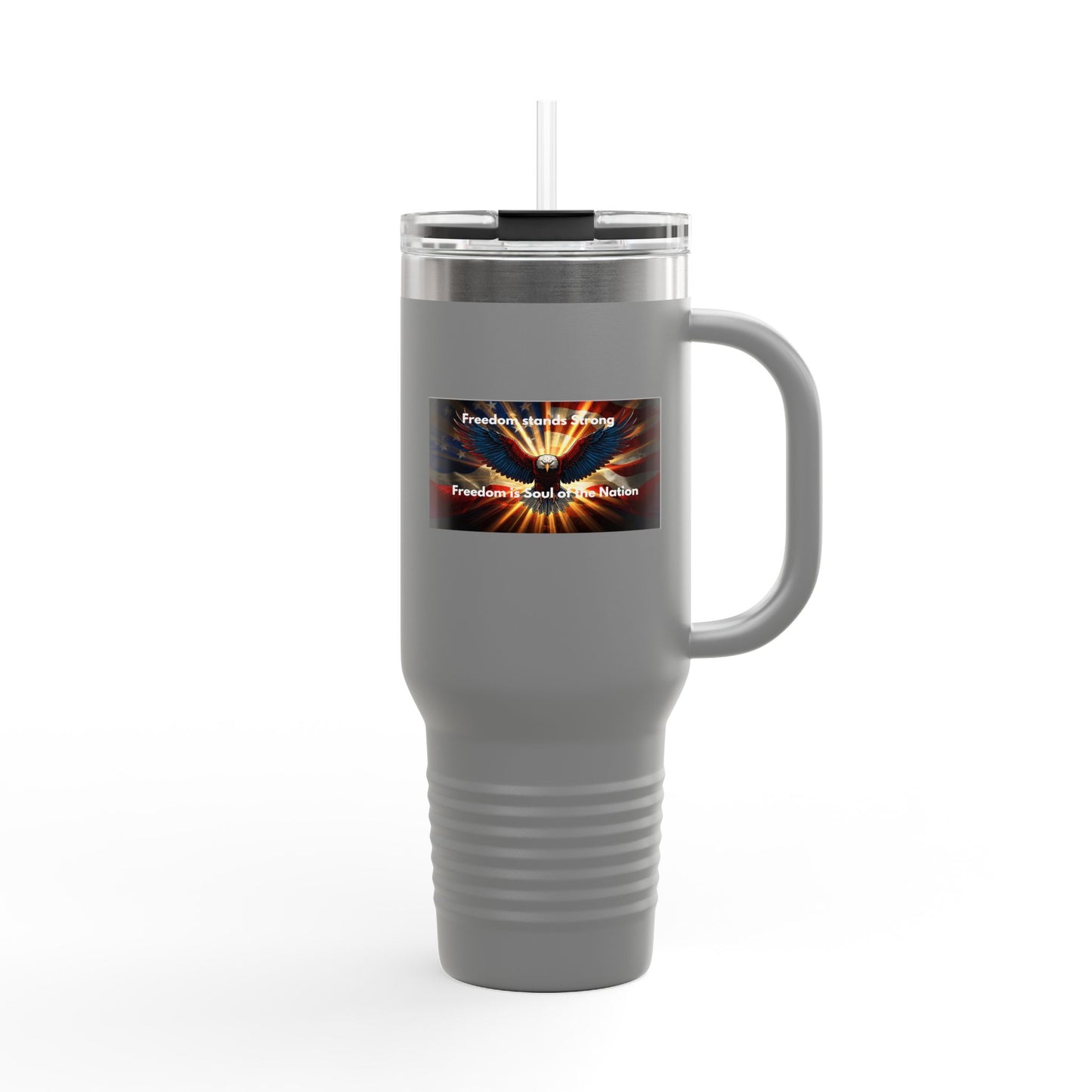 40oz Insulated Travel Mug — Freedom Wings Design